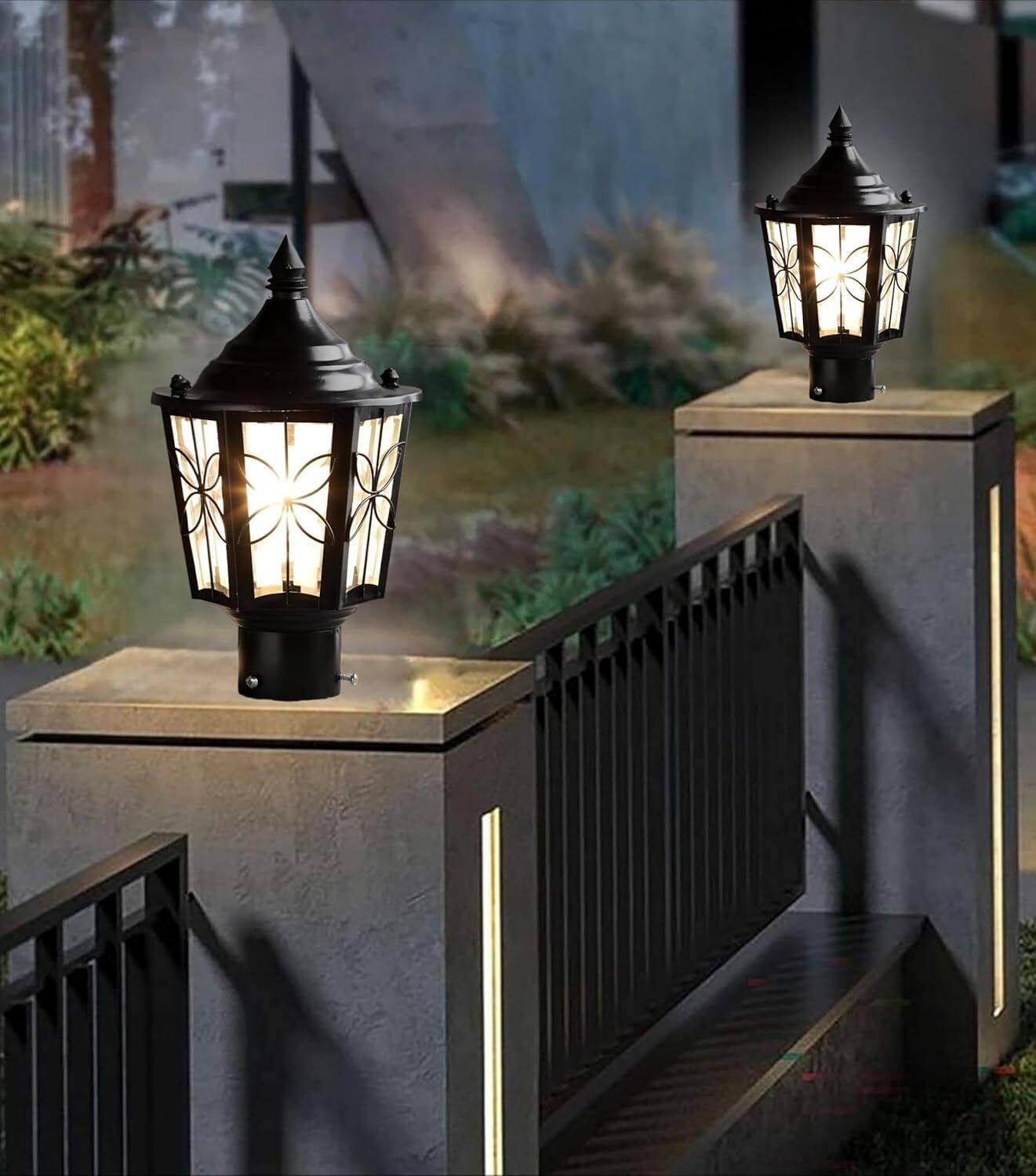 BLACK 522 ( PACK OF 2) Gate Light Outdoor Lamp-image-16