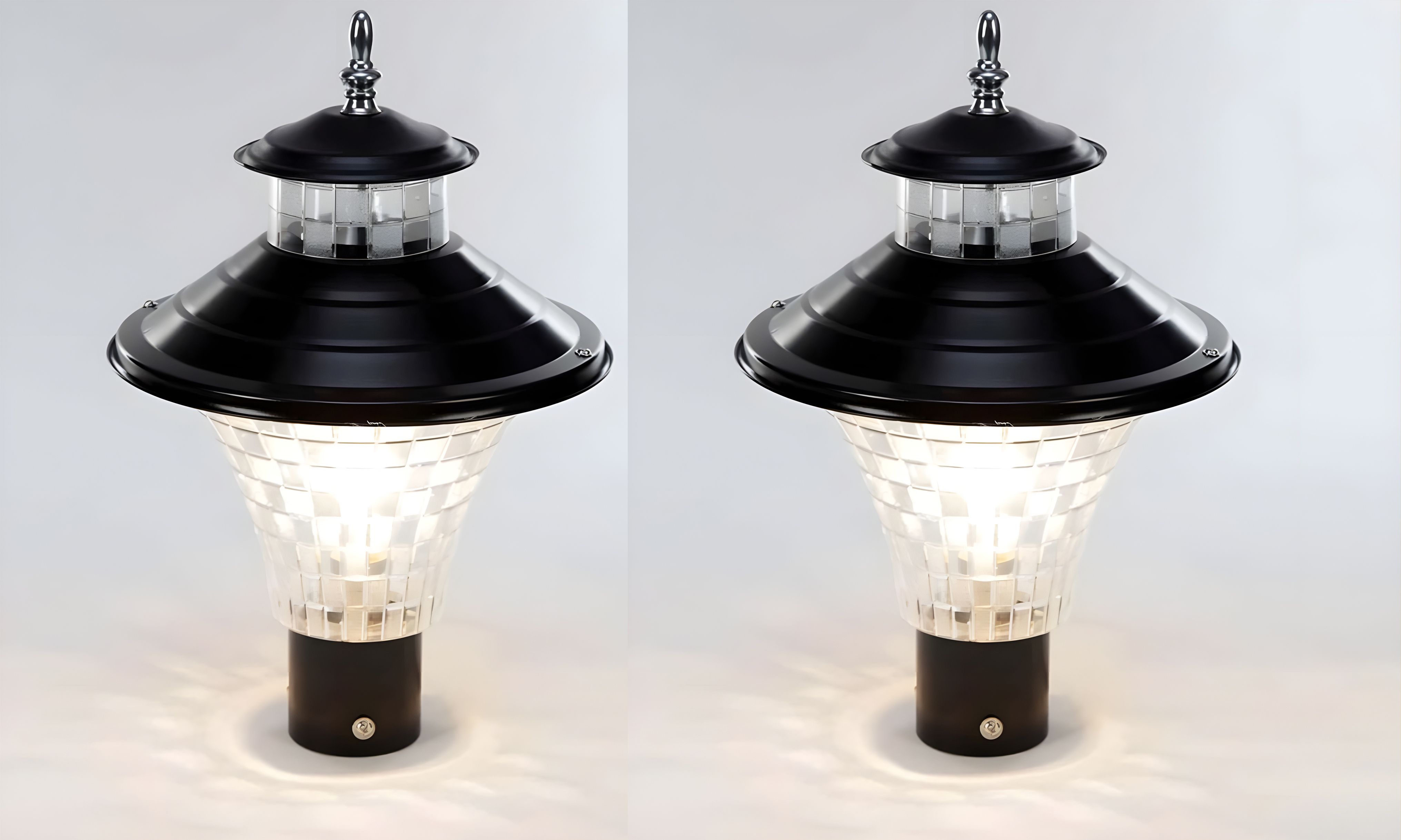 Outdoor Waterproof Elegant Design Gate Light Energy Efficient Decorative Exterior Fixture for Entry Gates, Garden Pillars, Porch, Driveway and Fence Posts (with Bulbs 2, Pack) Gate Light Outdoor Lamp-image-29