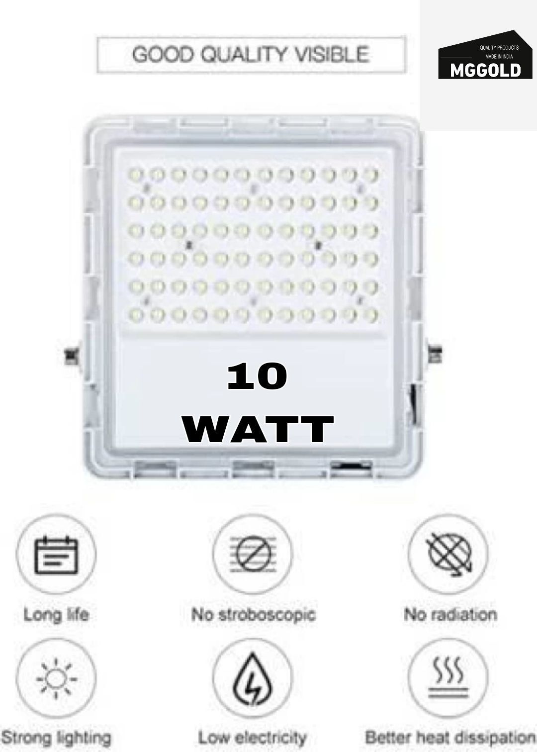 ® 10 Watt Ultra Thin Slim Lans Ip66 LED Flood Outdoor Light Cool White Waterproof-(Pack of 1) Flood Light Outdoor Lamp-image-9