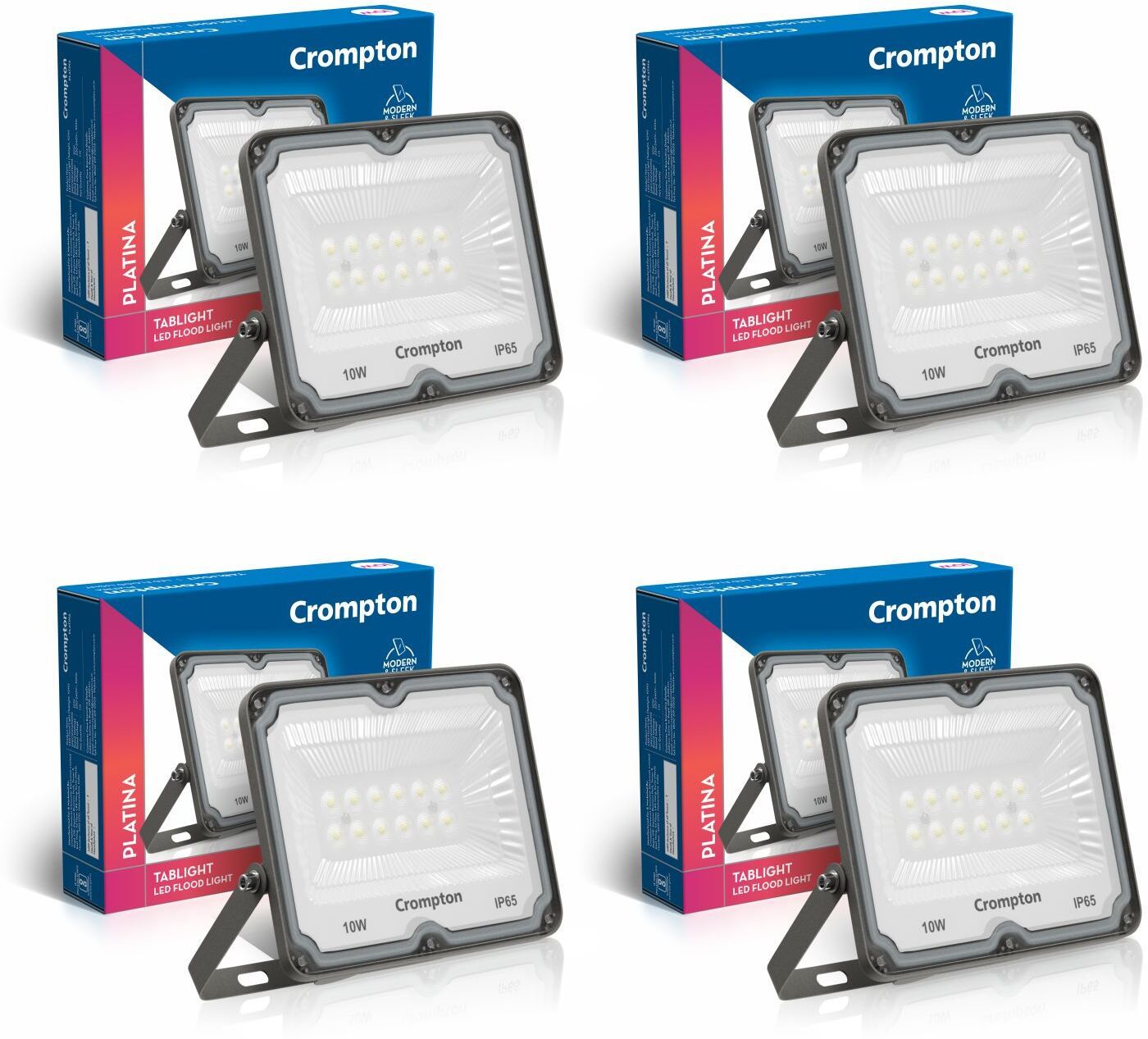 crompton LDFLTAB10CDL-Pack of 4 Flood Light Outdoor Lamp-picture-1