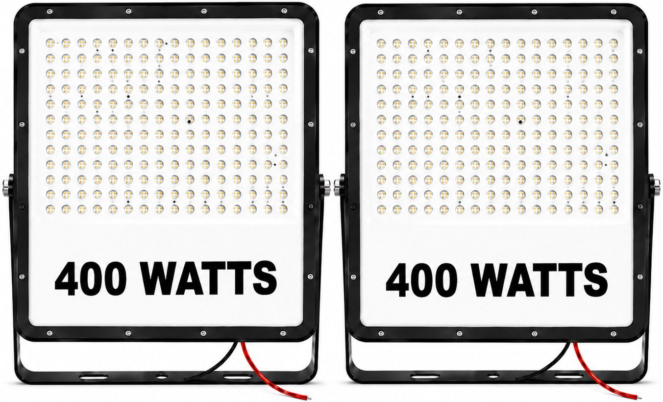 400W LED Flood Light Pack of 2 | Outdoor Waterproof LED Flood Light | High Brightness White LED Focus Light for Garden, Parking, Warehouse, Factory, Farmhouse & Security Lighting Flood Light Outdoor Lamp-image-2
