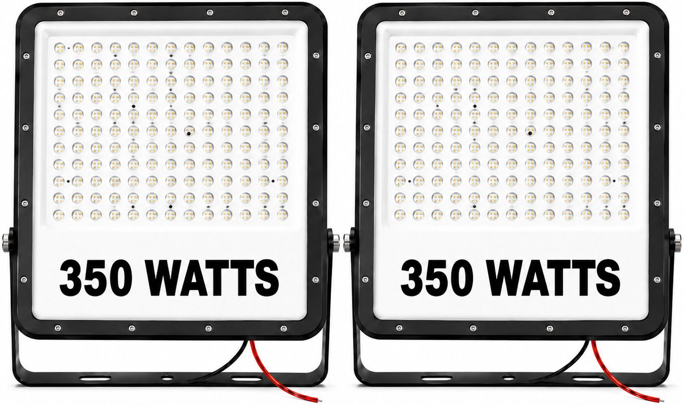 350W LED Flood Light Pack of 2 | Waterproof Outdoor LED Flood Light | High Brightness White LED Light for Garden, Parking, Warehouse, Factory, Farmhouse & Security Lighting Flood Light Outdoor Lamp-image-3