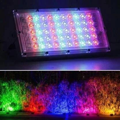 spark world 50watt Brick Light in Multicolor Light with Stand and Remote (Pack of 1) Flood Light Outdoor Lamp-picture-11