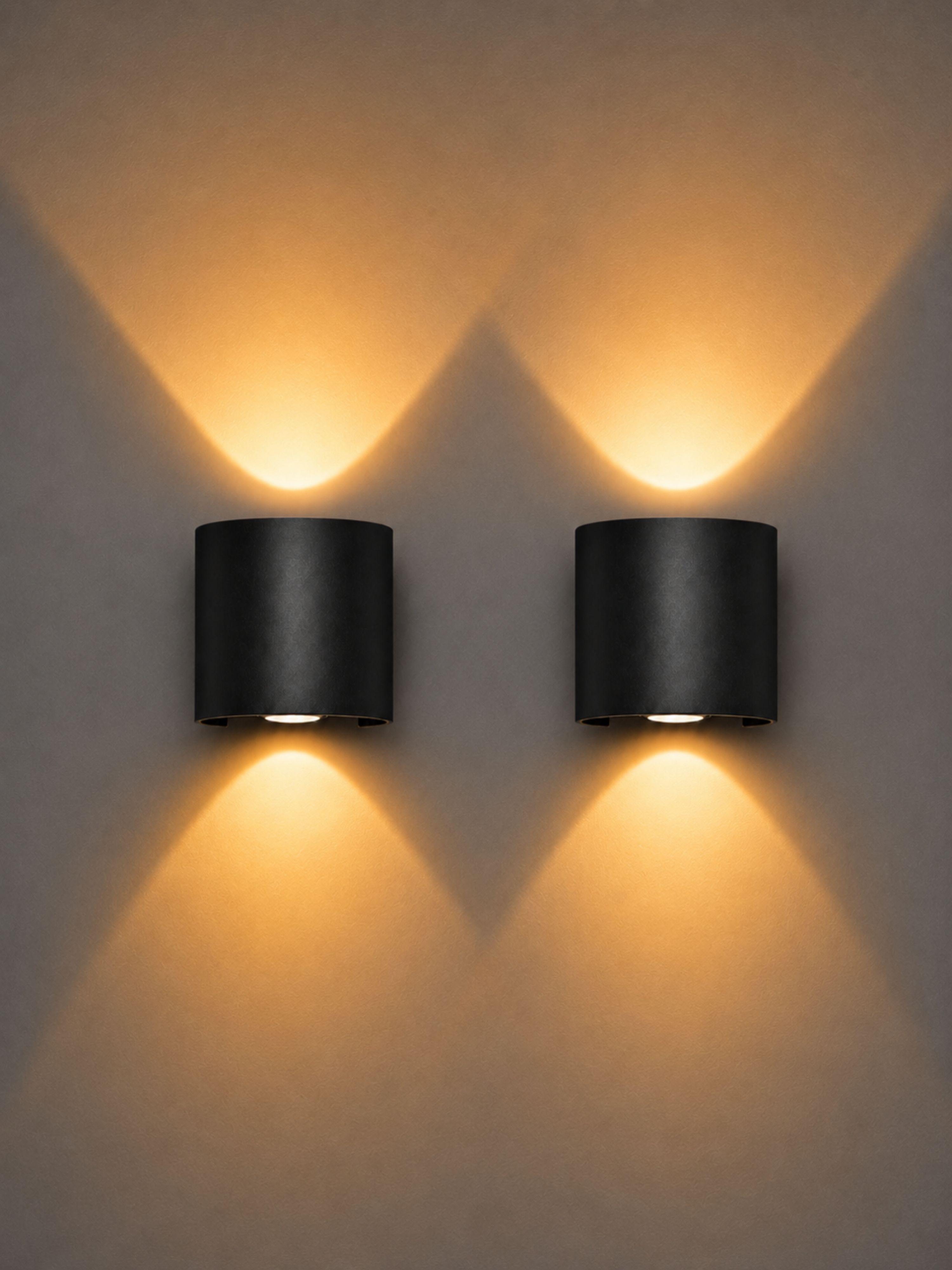 LED Wall Lamp, Up and Down Wall Light, Step Light, Waterproof, Interior Exterior Wall Light, Warm White (Pack of 2) Post Light Outdoor Lamp-image-24