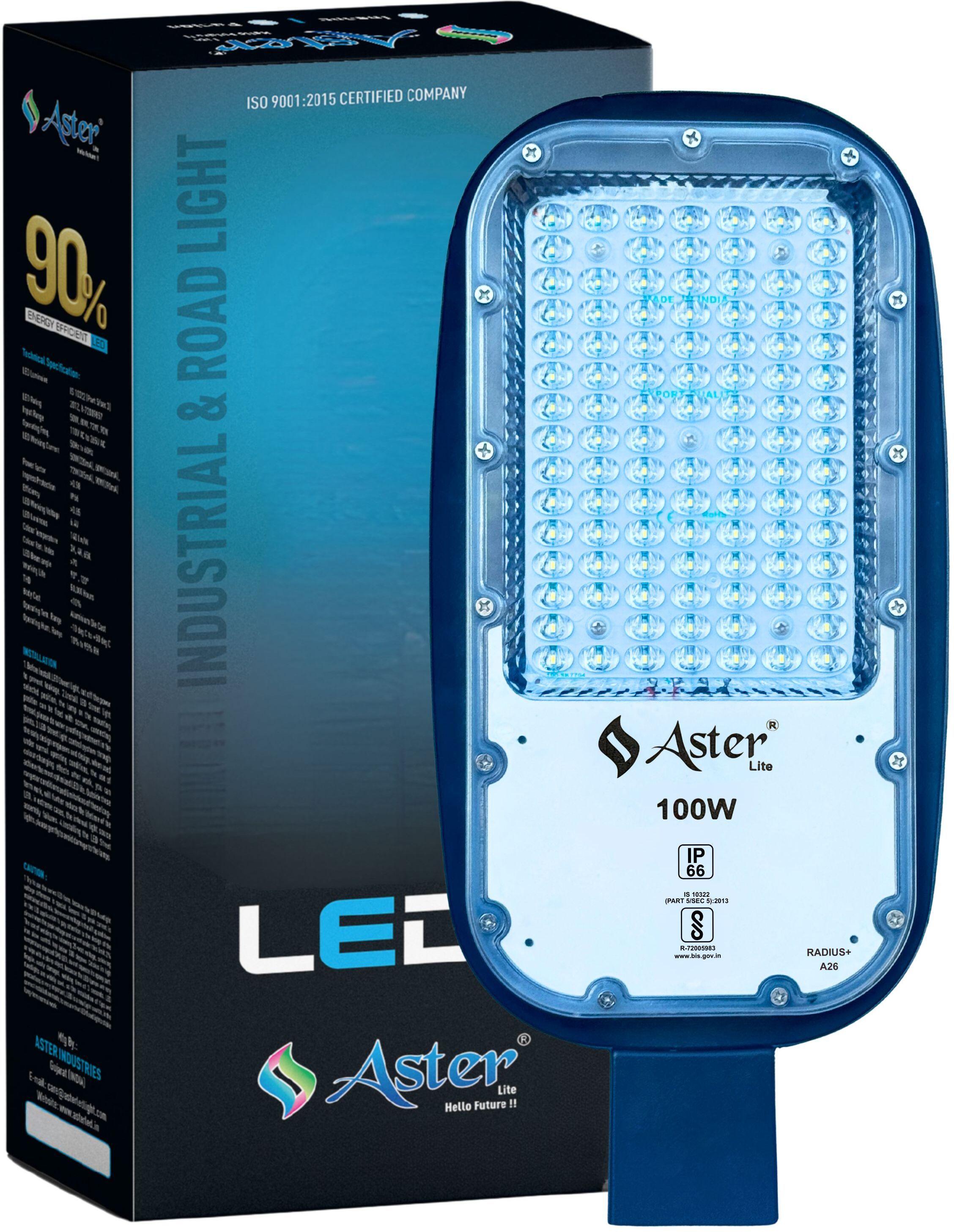 Radius+ 100W LED Street Light IP66 Waterproof Street Light Outdoor Lamp-image-44