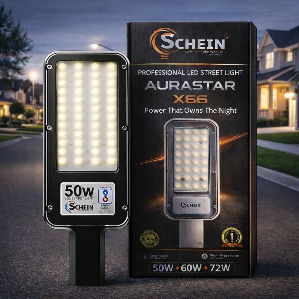 schein Aurastar 50W LED Street Light (White) | Pack of 1 | BIS & ISO Certified | Energy Saving | Wide Voltage 100-300V | Slim Lightweight Body | Outdoor Gate Light Street Light Outdoor Lamp-picture-40