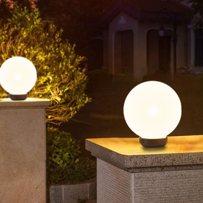 KIN- DOOM MILKY G/L, PACK OF 2 Gate Light Outdoor Lamp