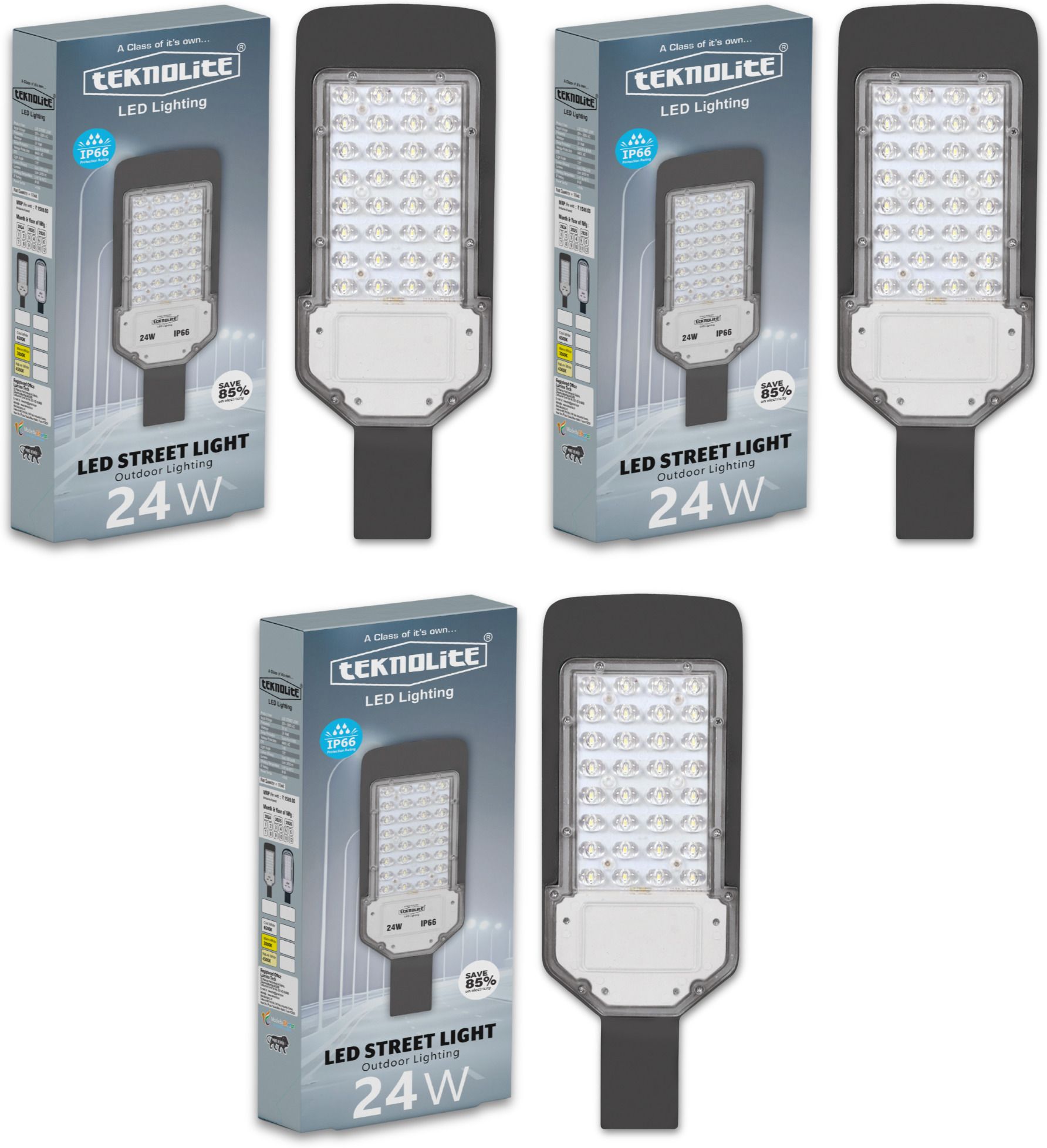 sl 24z 24w led street light (cool white) outdoor lights | ip65 waterproof aluminium body | energy-efficient outdoor led light for roads, gardens, society gates & outdoor areas street light outdoor lamp