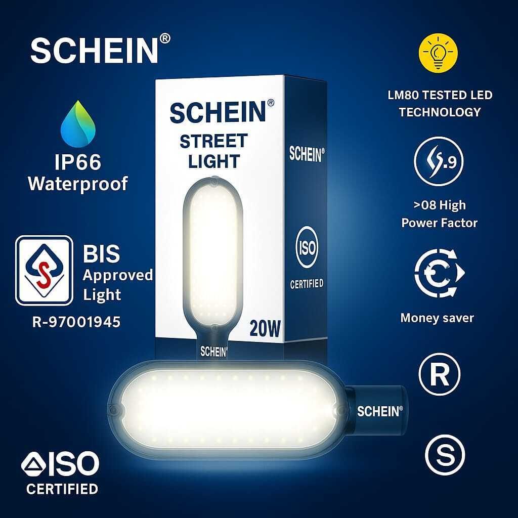20W LED Street Light – BIS Approved (R-97001945) | IP66 Waterproof | ISO Certified | Energy Saving Outdoor Lamp for Home, Garden, Garage & Commercial Use PACK OF 1 Street Light Outdoor Lamp-image-16