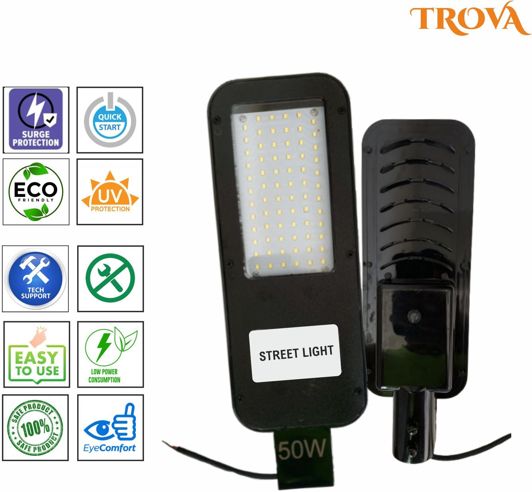 50W LED Street Light | IP65 Waterproof, Energy Efficient, High Brightness Outdoor Lighting for Streets, Parking Lots & Gardens Street Light Outdoor Lamp-image-21