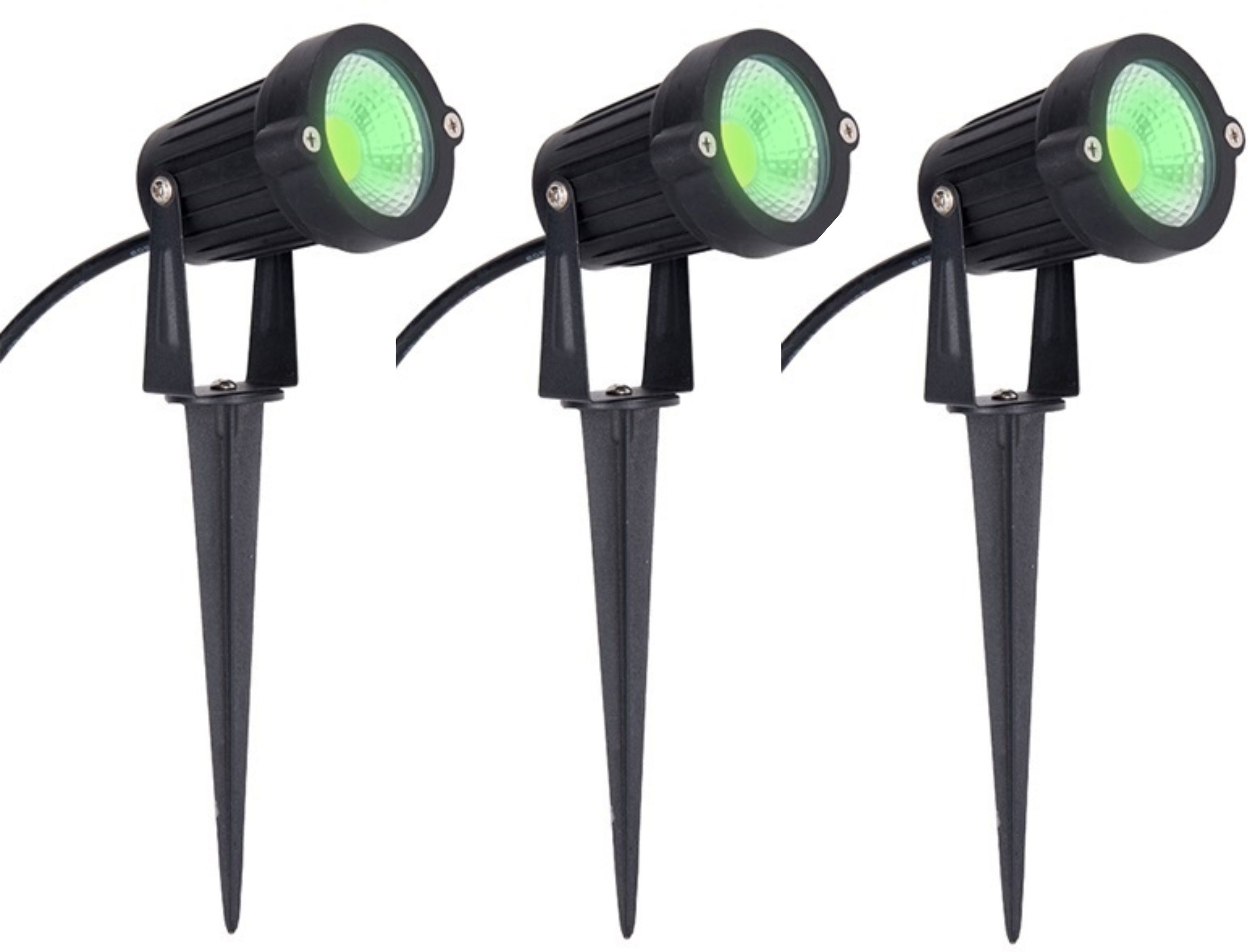 LED Spot Light, Spike Garden Light, Focus Light for Home Garden (5 Watt) Green Light for Indoor/Outdoor Use (PACK OF 3) Post Light Outdoor Lamp-image-29