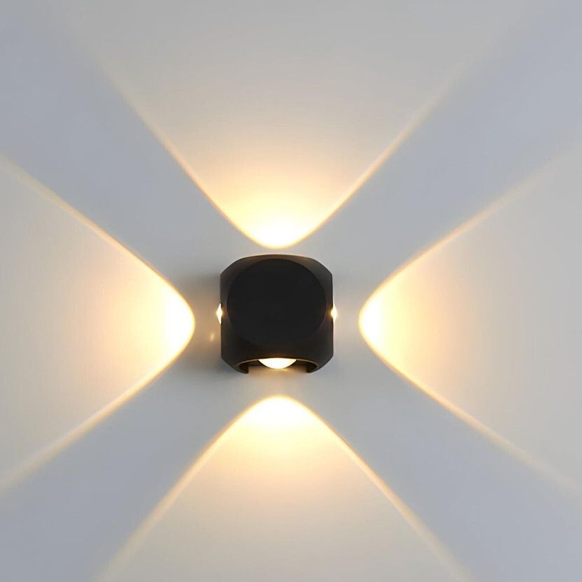 4 Way LED Indoor & Outdoor Lamp Up/Down Right/Left Elevation Light Rustproof & Waterproof Aluminum Body Black (Warm White) Post Light Outdoor Lamp-image-17
