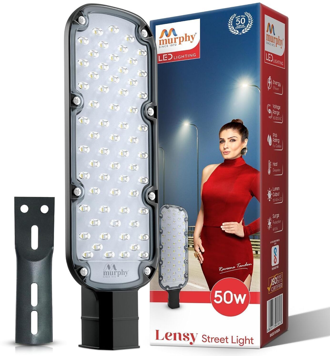 murphy LED Lensy 50 Watts Ip-65 Bis Approved Waterproof Outdoor Street Light, Cool White Pack of 1 Street Light Outdoor Lamp-picture-38