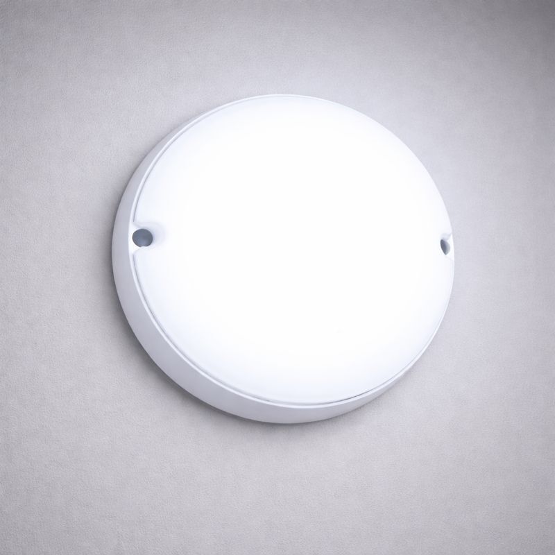 LED Bulkhead Light (18W) Round Shape | Indoor/Outdoor Wall Ceiling Fixture | IP54 Waterproof Weatherproof Lamp | Surface Mounted | Cool White Light (PACK OF 1) Post Light Outdoor Lamp-image-4