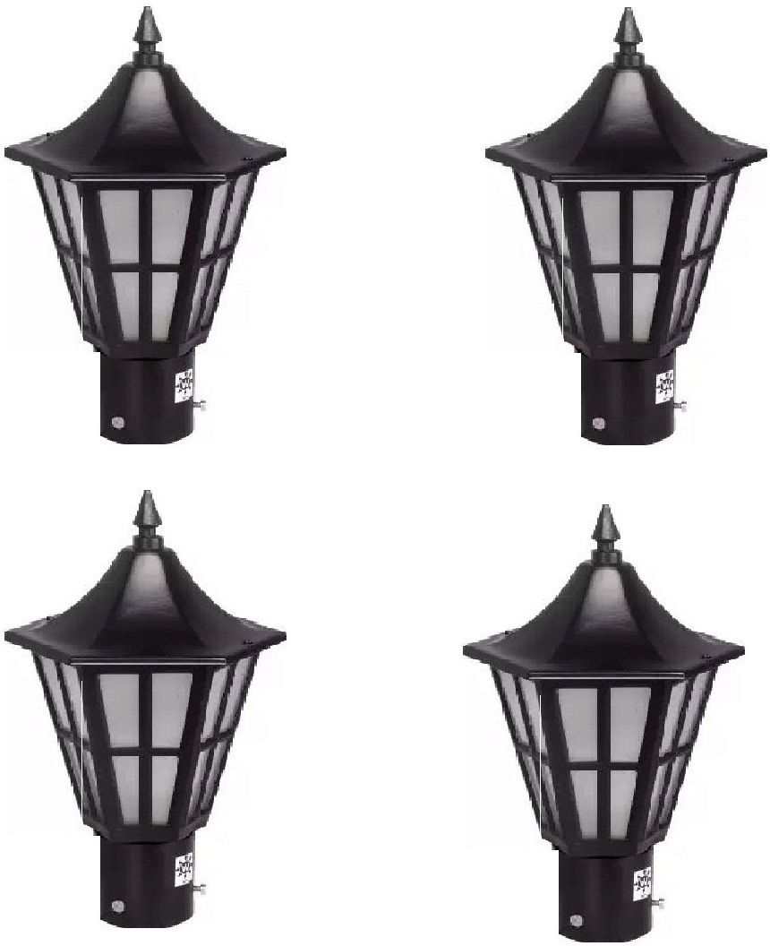 areezo MODERN BLACK GATE LIGHT FOR HOME DECOR, OUTDOOR, WATERPROOF WITHOUT BULB (PACK OF 4) Gate Light Outdoor Lamp-picture-20