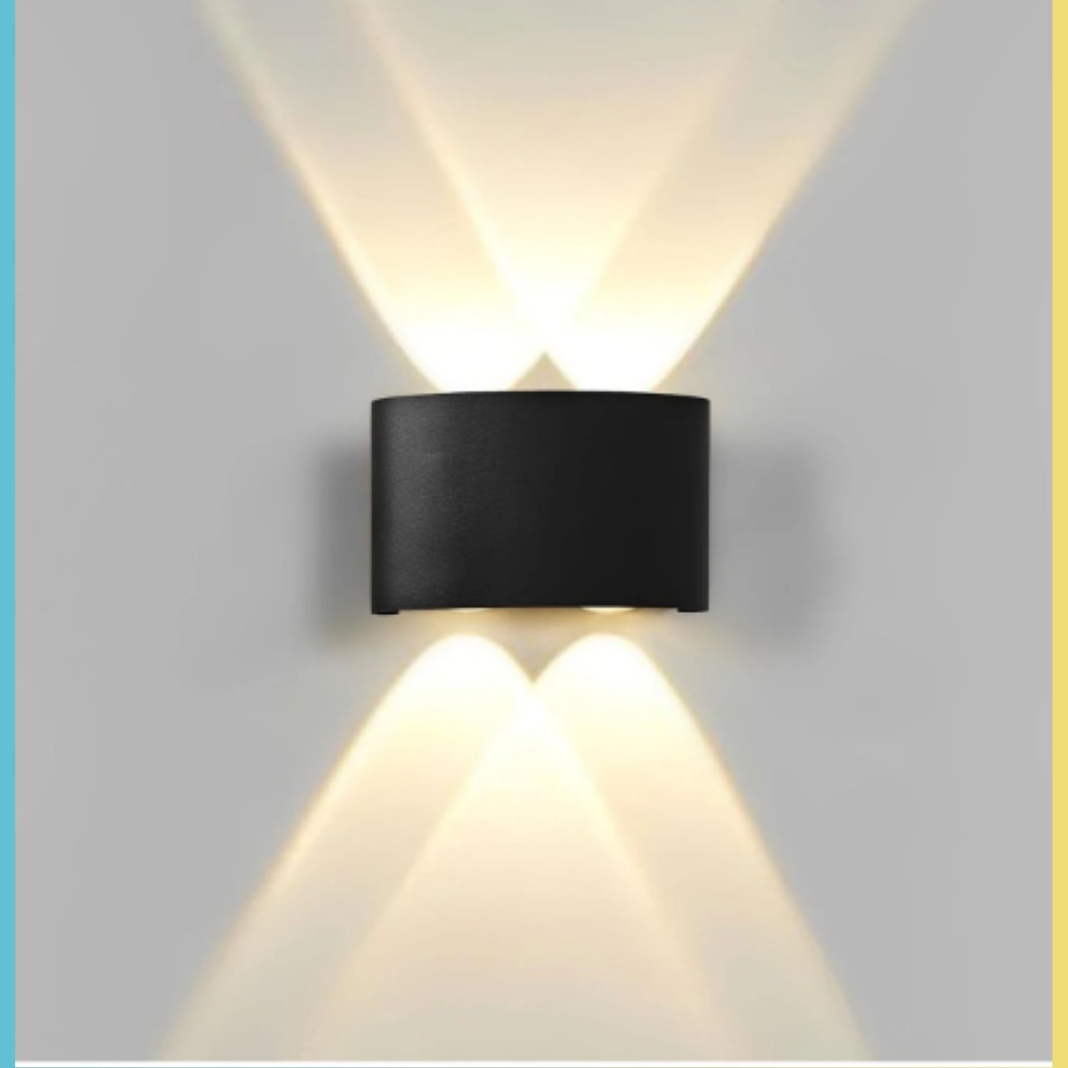 2Way 2+2 LED Indoor & Outdoor Lamp Up/Down Elevation Light Rustproof & Waterproof Aluminum Body Black (Warm White)-C-10 Post Light Outdoor Lamp-image-30
