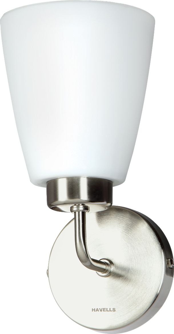 havells Floretine Indoor Wall Light | Brushed Nickel MS Frame & Opal White Diffuser | B22 Holder Compatible | Elegant Lighting for Bedrooms, Living Rooms & Hallways Gate Light Outdoor Lamp-picture-38