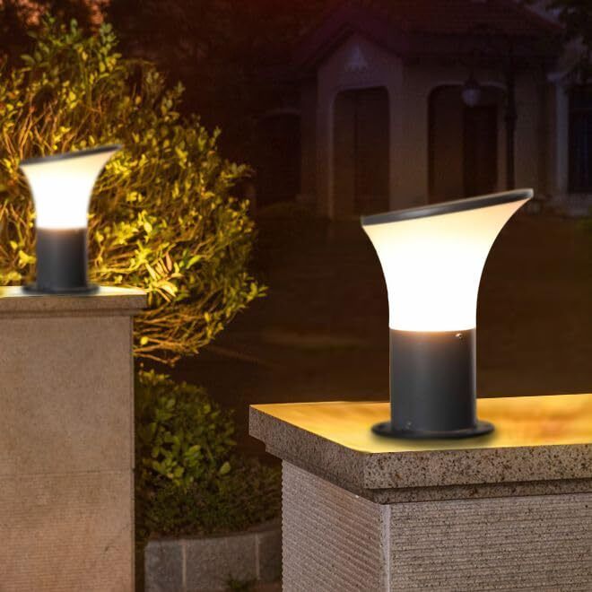 premium outdoor gate light waterproof lamp for pillars, driveways & gardens (bulbnot inculded) (pack of 2) (design - 3) gate light outdoor lamp