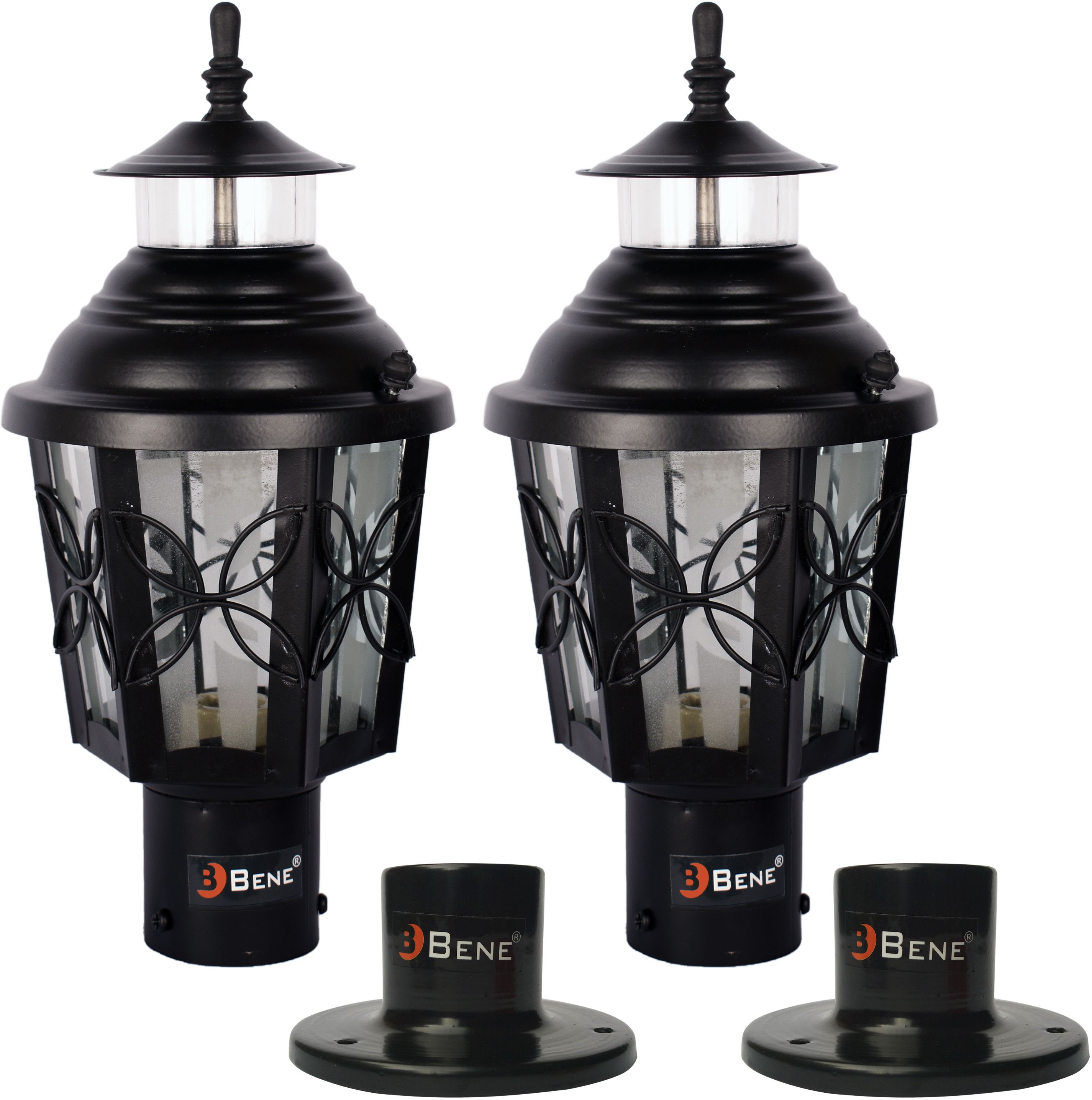 Garden Light Lily 15 cm (Black, Pack of 2 Pc) Gate Light Outdoor Lamp-image-48
