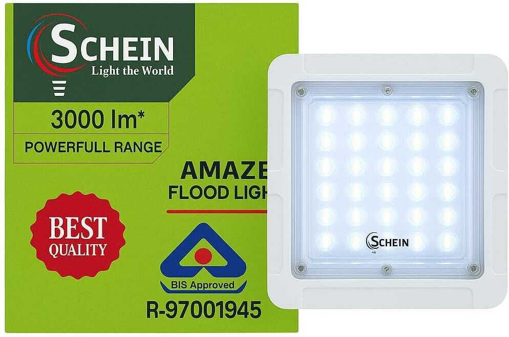 30W LED Flood Light (Pack of 1) – BIS Approved (R-97001929) & ISO Certified | Plastic Body | Cool White 6500K | Waterproof & Energy Efficient | Outdoor Lighting for Home | Garden | Garage | Security | Warehouse | Commercial Use Flood Light Outdoor Lamp-image-7