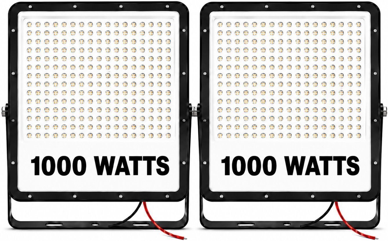 1000W LED Flood Light Pack of 2 | Outdoor Waterproof LED Flood Light | High Brightness White LED Focus Light for Garden, Parking, Warehouse, Factory, Farmhouse & Security Lighting Flood Light Outdoor Lamp-image-25
