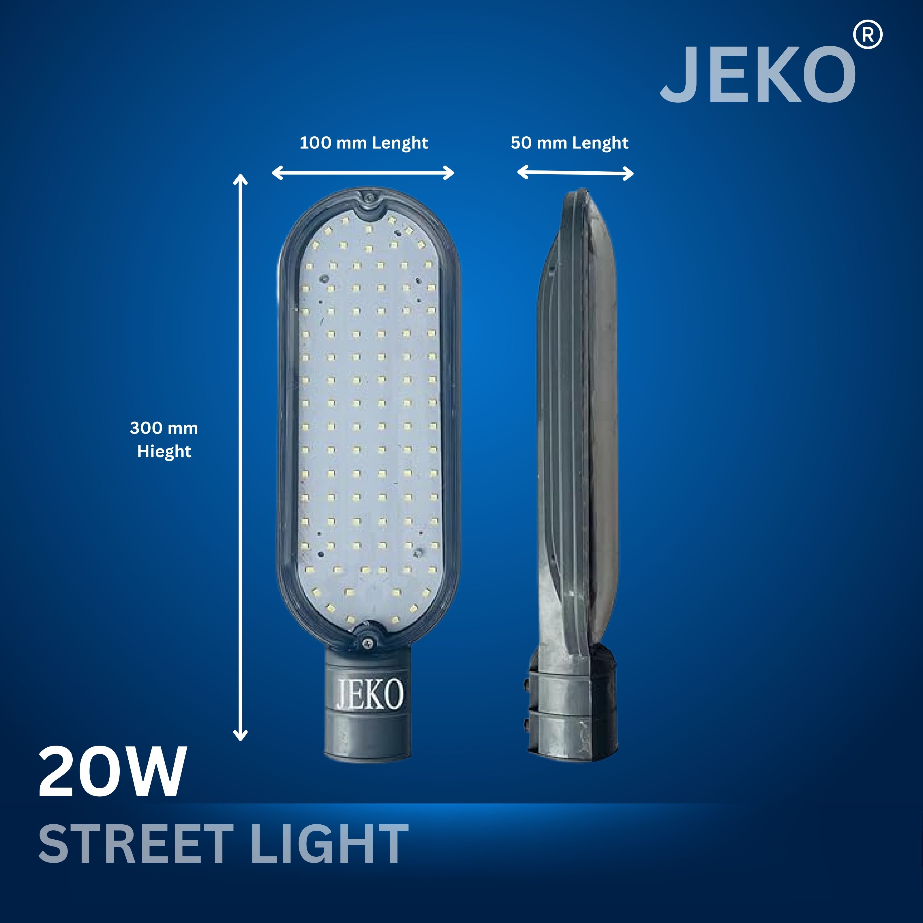 20W Waterproof LED Street Light – Cool White Outdoor Lighting Street Light Outdoor Lamp-image-1