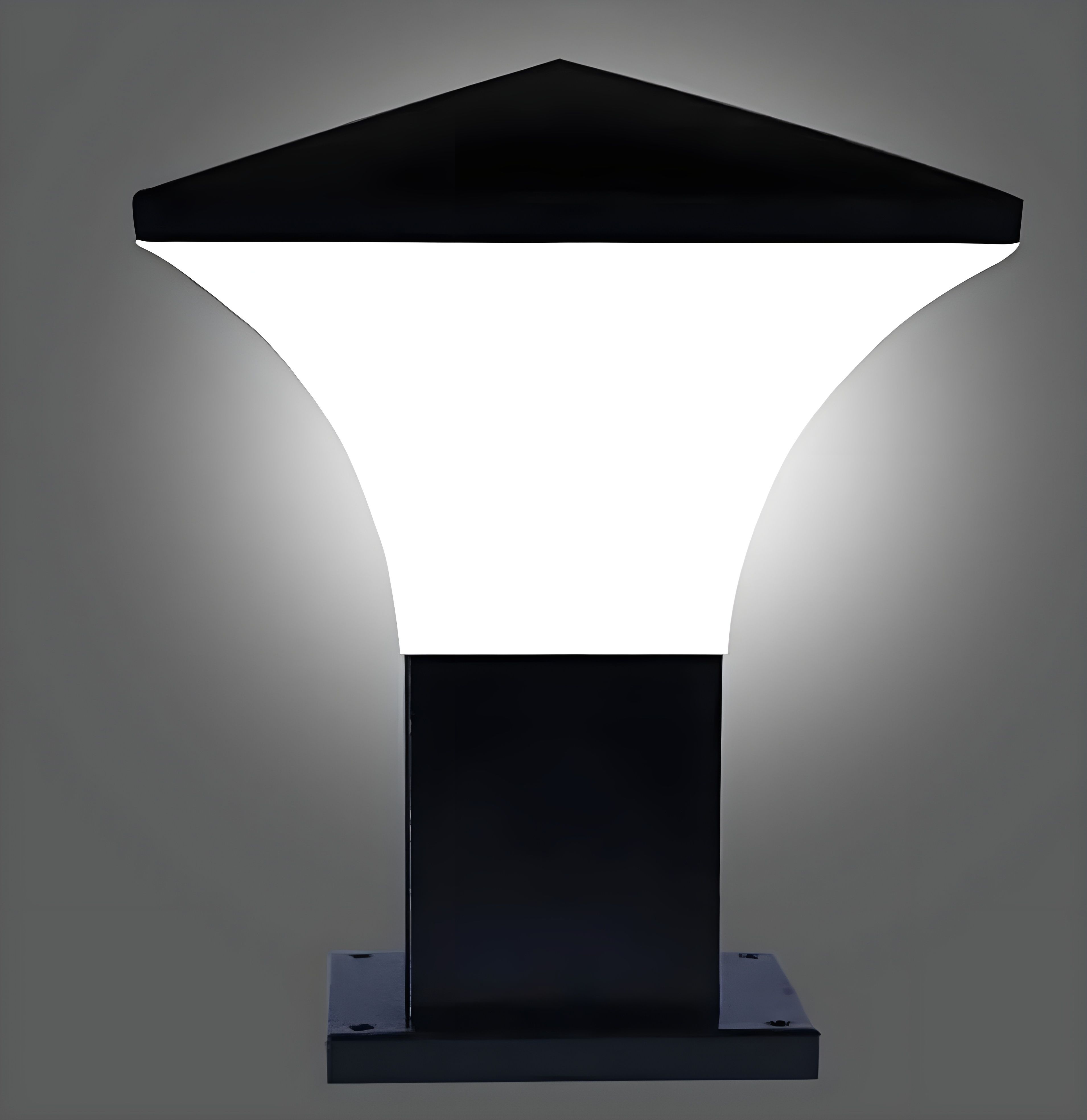 Black Outdoor Waterproof Phantom Gate Light Energy Efficient Decorative Exterior Fixture for Entry Gates, Garden Pillars, Porch, Boundaries, Driveway (with Bulb, 1, Pack) Gate Light Outdoor Lamp-image-32