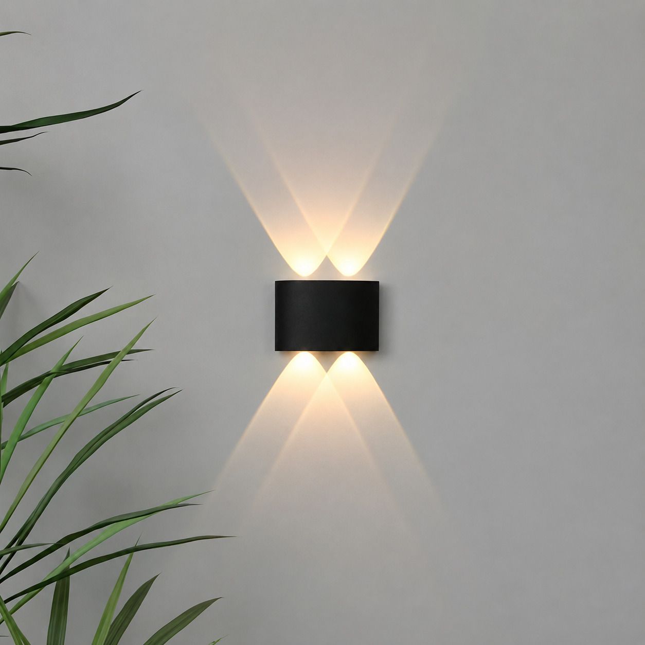 2 Way 2+2 LED Indoor & Outdoor Lamp Up/Down Elevation Light Rustproof & Waterproof Aluminum Body Black (Warm White) Post Light Outdoor Lamp-image-13