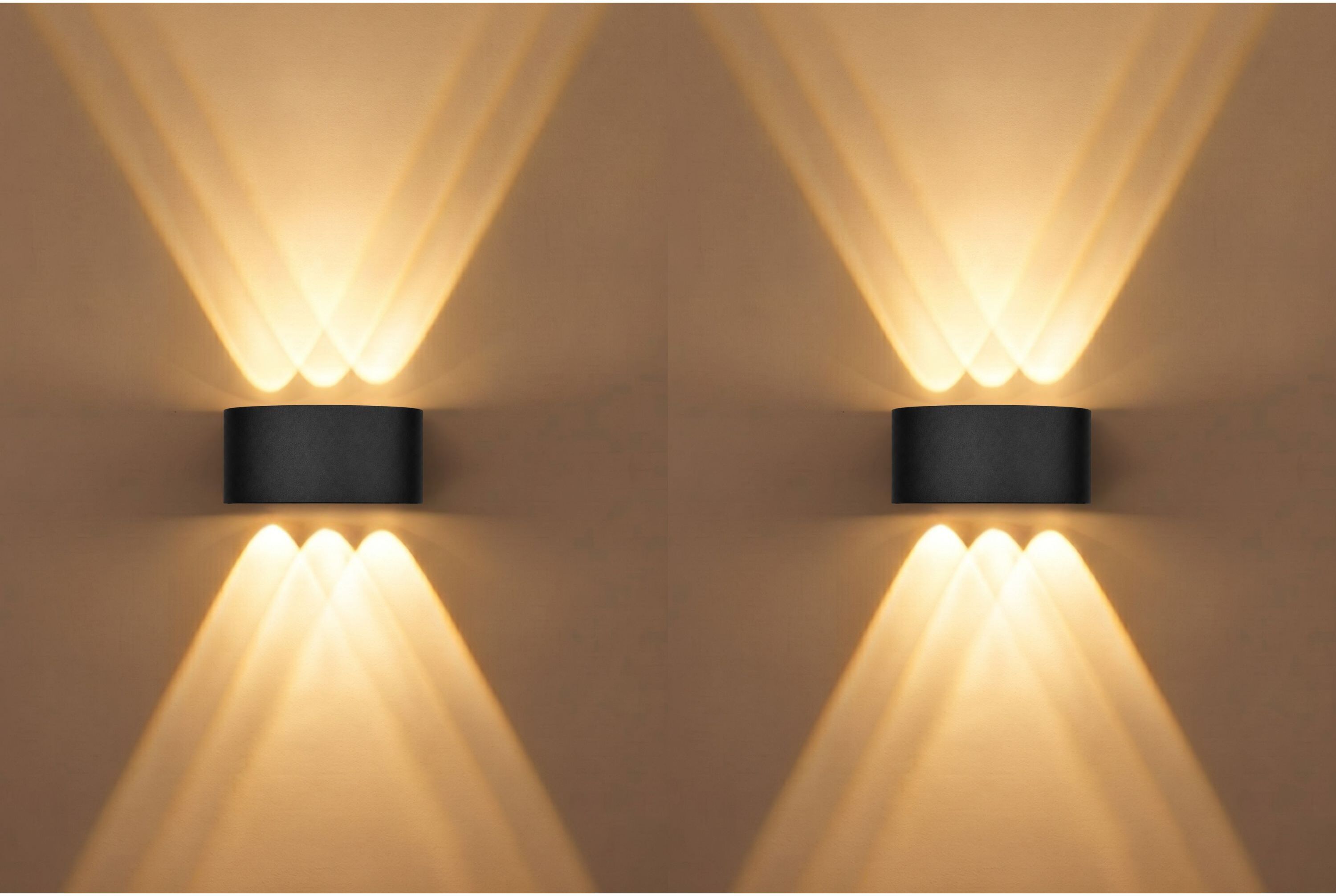 LED Wall Lamp, Up and Down Wall Light, Step Light, Waterproof, Interior Exterior Wall Light, Warm White (Pack of 2) Post Light Outdoor Lamp-image-34