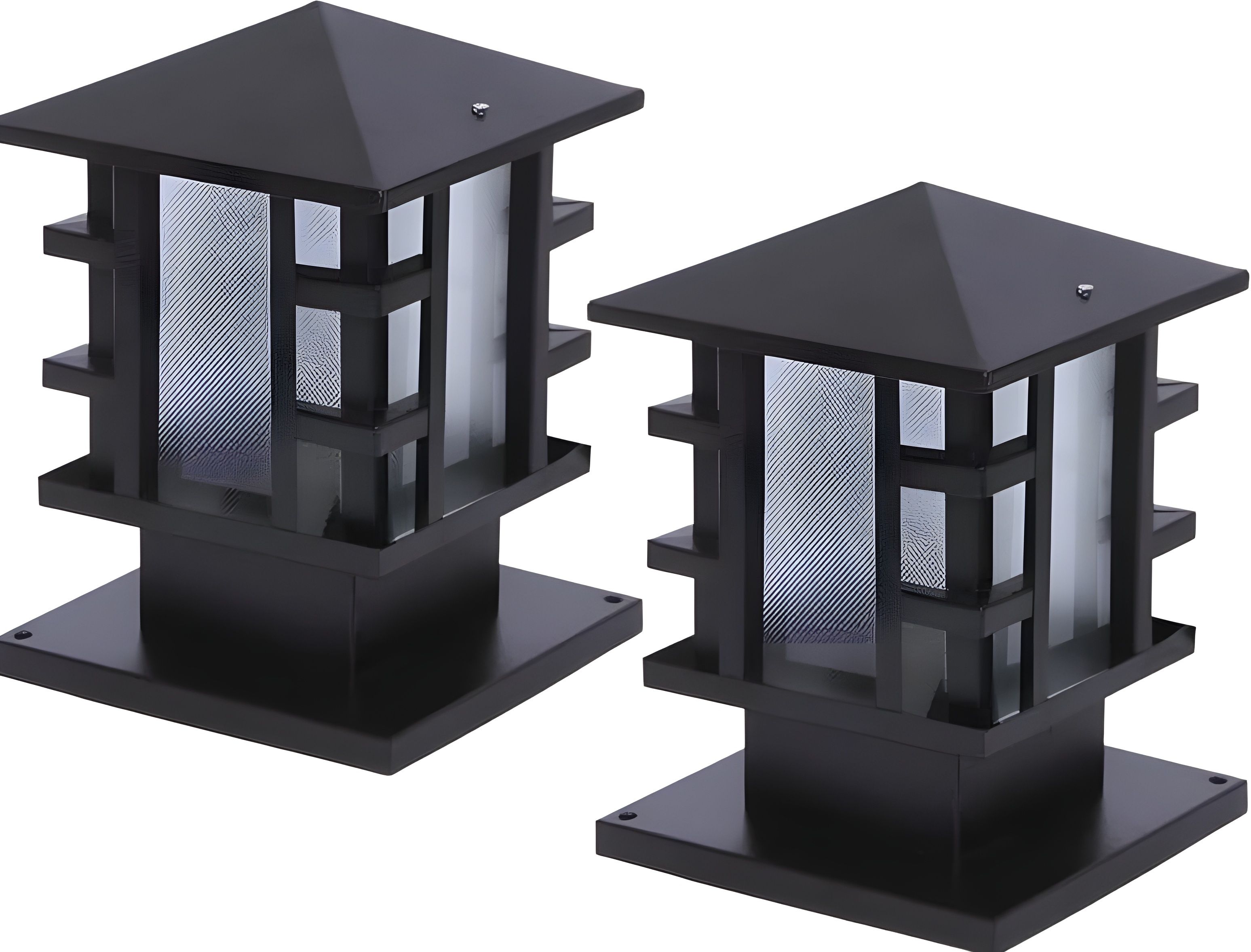 Black Metal Outdoor Waterproof Italian Design Gate Light Energy Efficient Decorative Exterior Fixture for Entry Gates, Garden Pillars, Porch, Boundaries, Driveway (Without Bulb, 2, Pack) Gate Light Outdoor Lamp-image-49