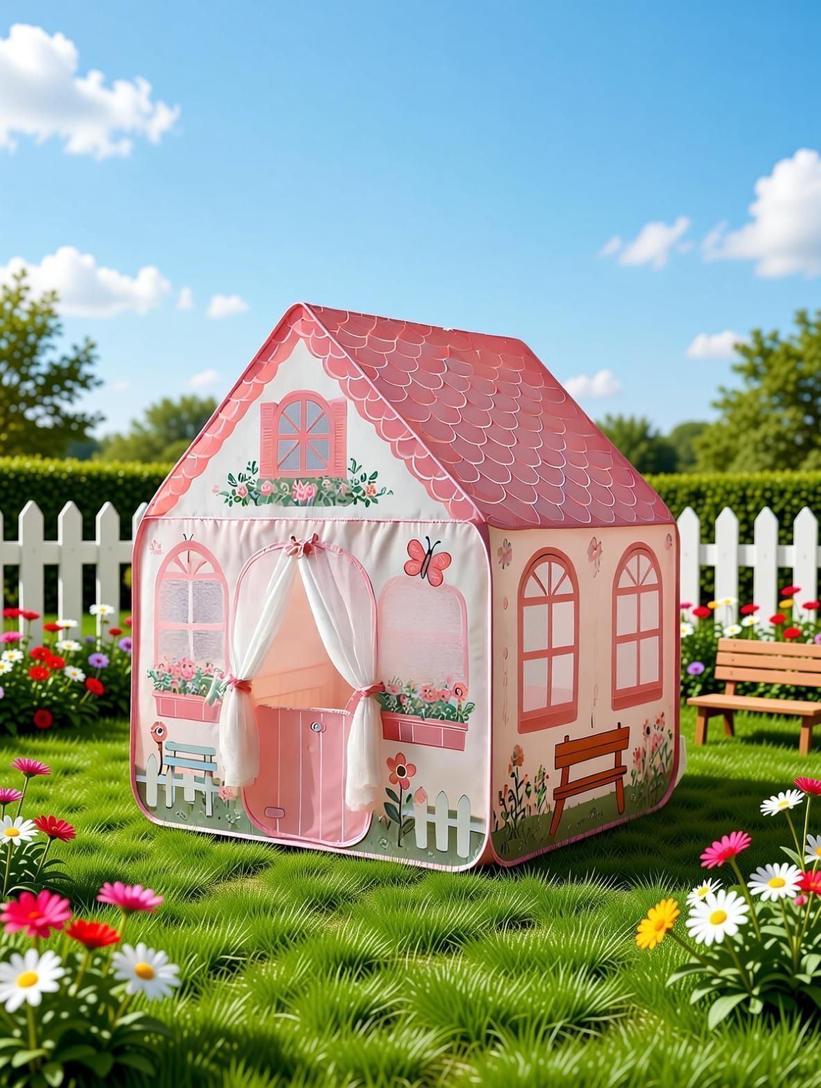 modinity Jumbo Pink Doraemon Kids Play Tent House-picture-8