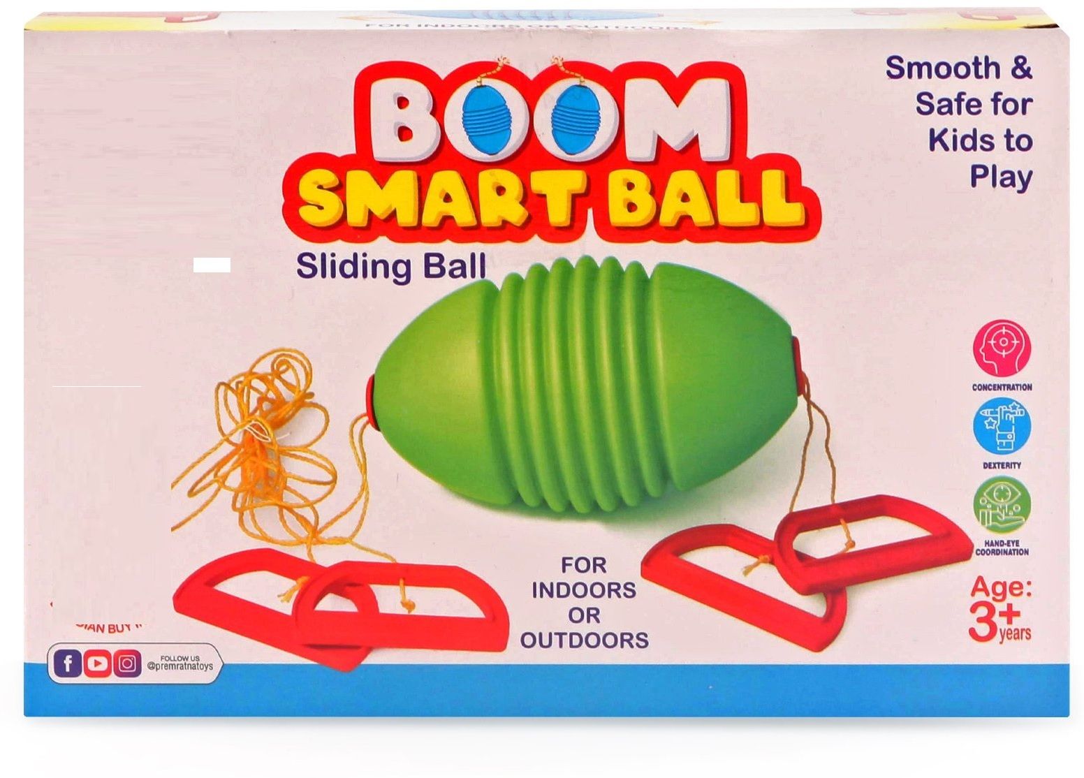 Sliding Ball Game for Indoors & Outdoors Play for Kids (Green,)
