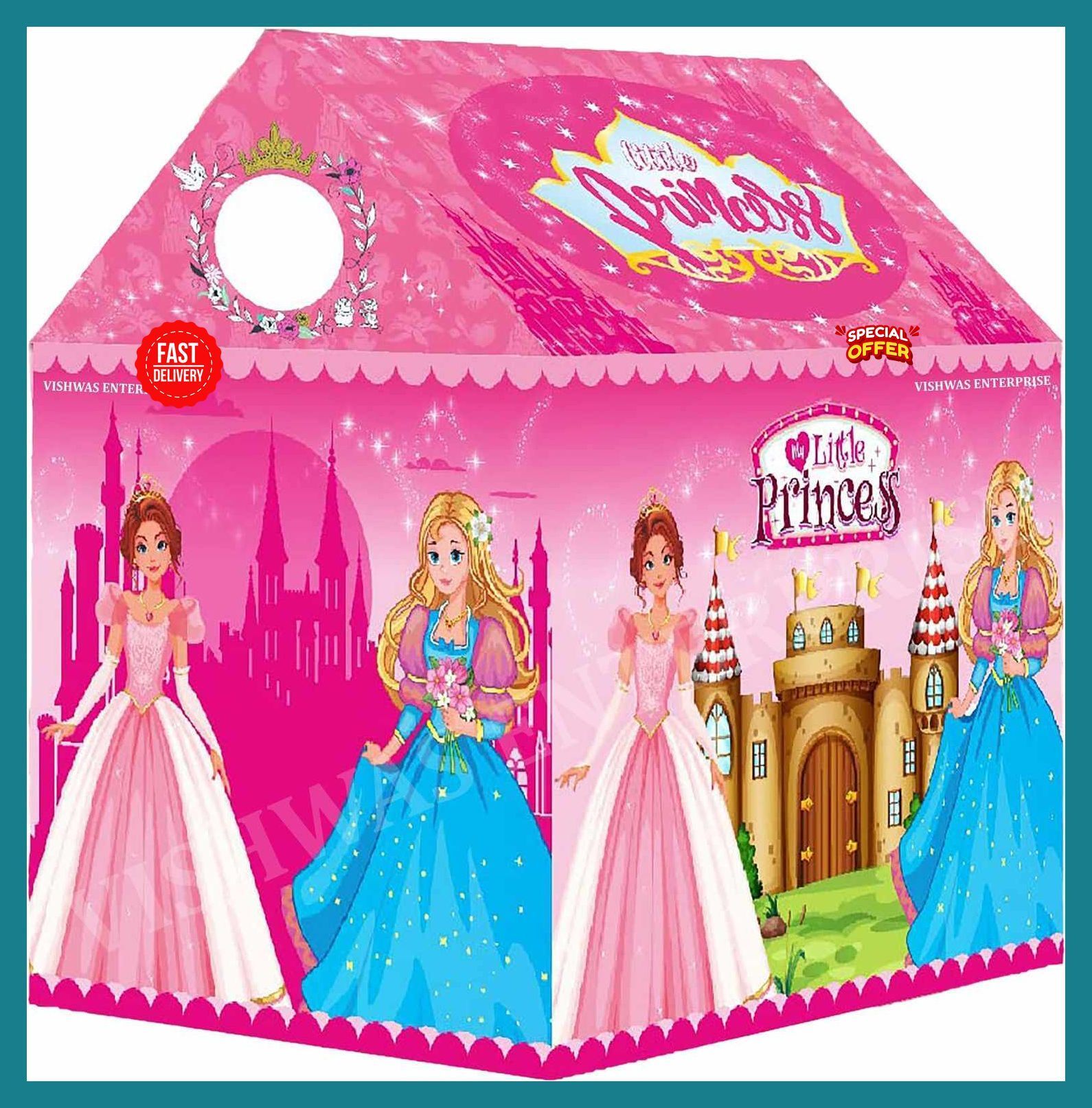 valam enterprise Little Kingdom Kids Pink Cottage Play Tent-picture-4