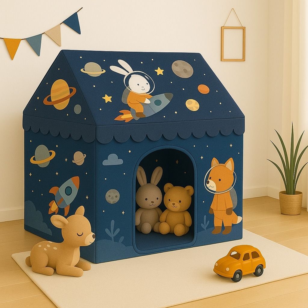 Play Tent House,for 3-9 Year Old Girls and Boys Galaxy Theme-image-32