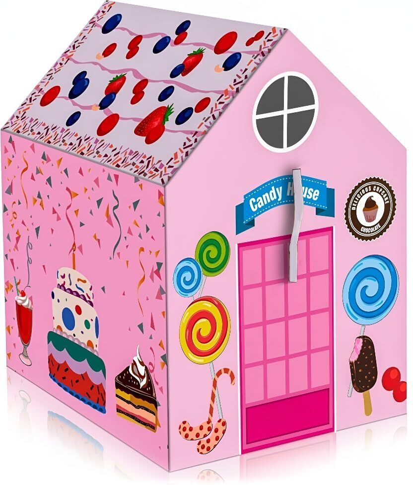 nutriverse Birthday theme Kids Candy House Play Tent Foldable Indoor & Outdoor Tent House-picture-2