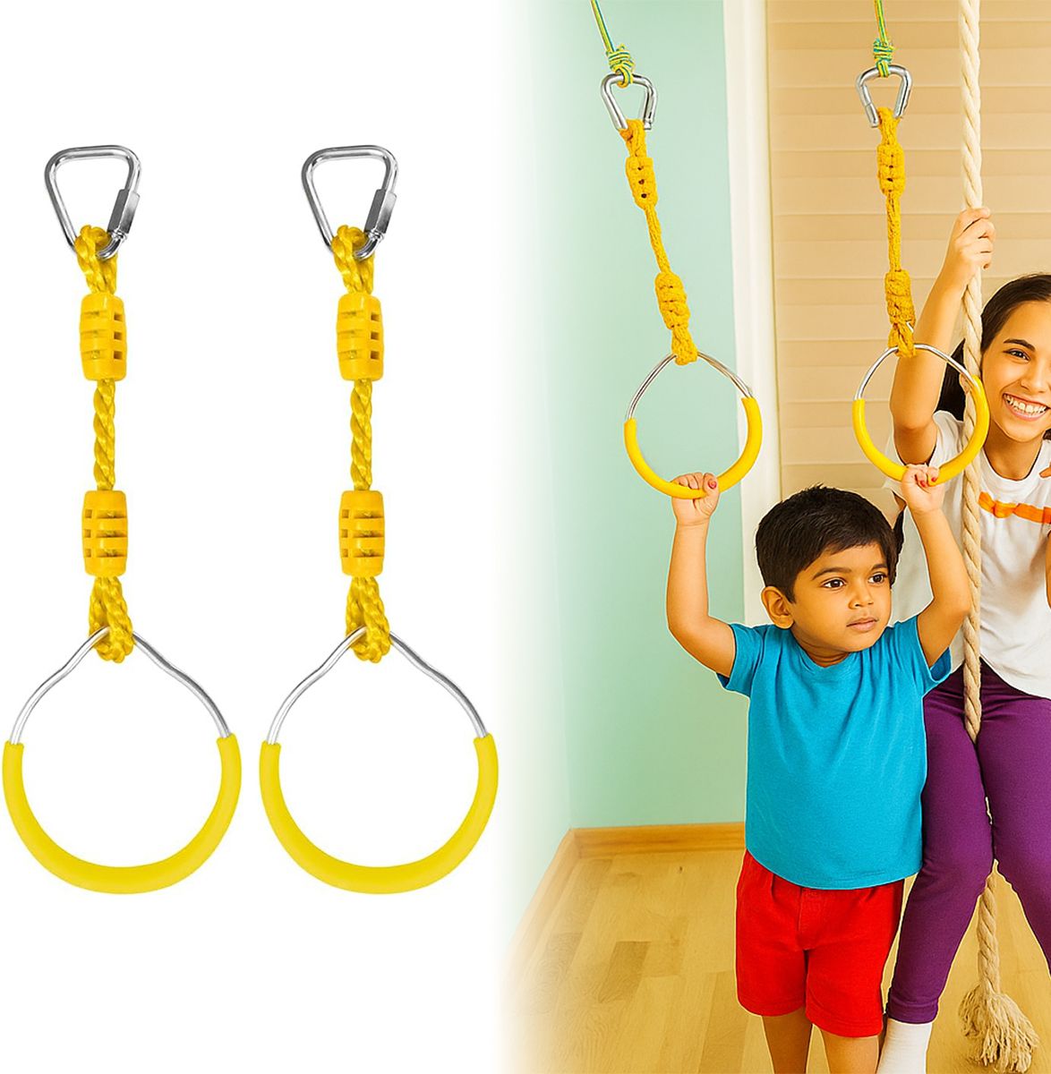 Gymnastic Rings Set of 2 with Delta Quick Links – Indoor Outdoor Fitness-image-27