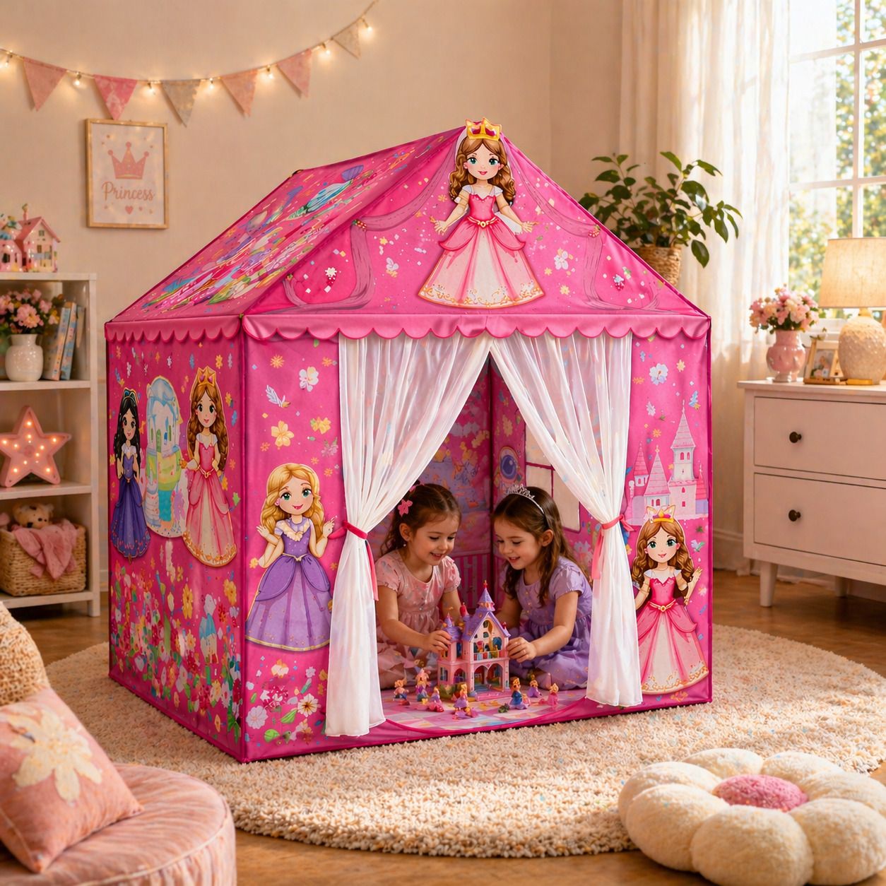 tajpara enterprise Kids house tent house for 15 years boys and girls(BIG SIZE) (Multicolor)-picture-18