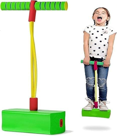 Kids Pogo Jumper Fun and Safe Pogo Stick for kids, Durable Foam Bungee Jumping