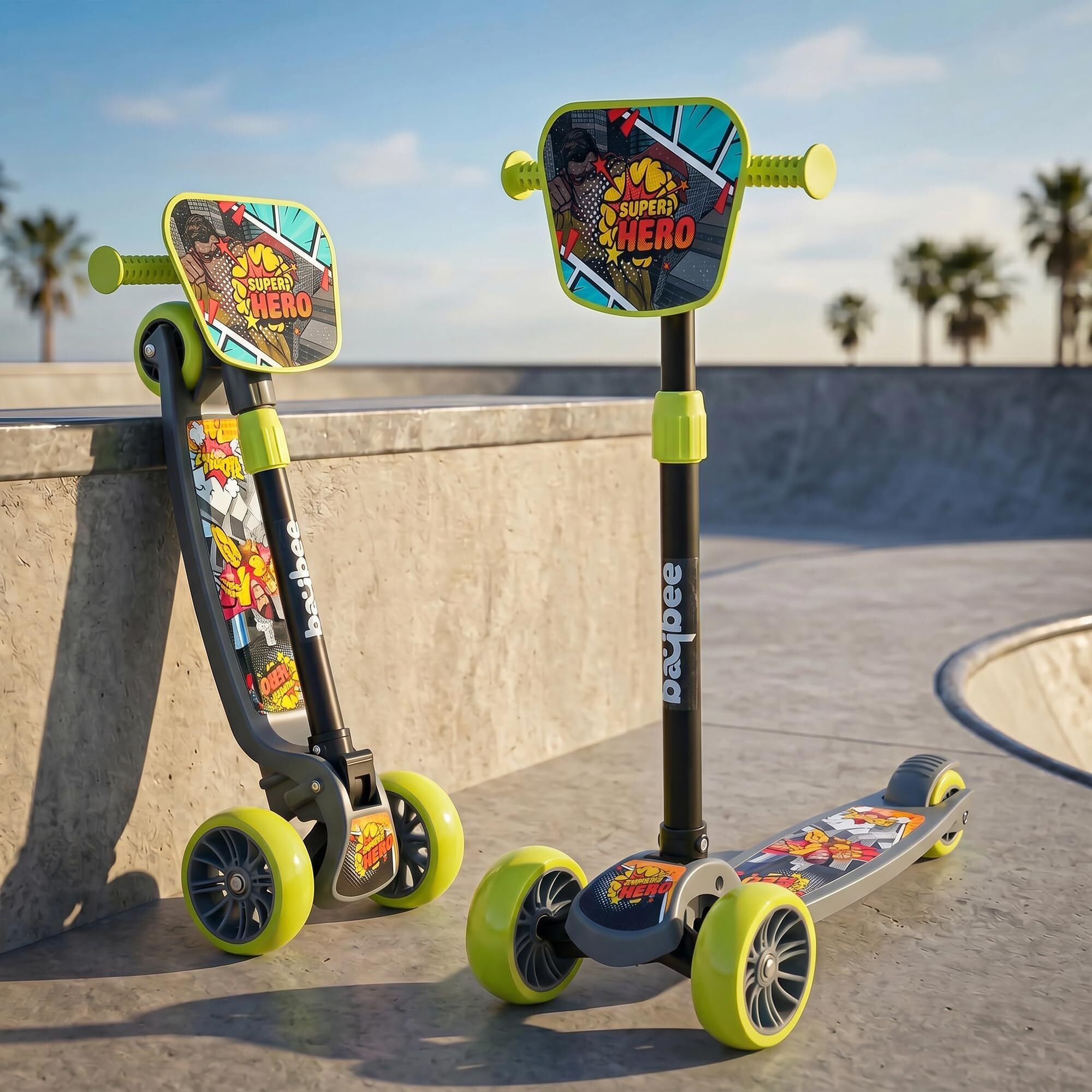 baybee Baby Kick Scooter for Kids Foldable 3 Wheel Skate Scooter for 2+ Years-picture-25
