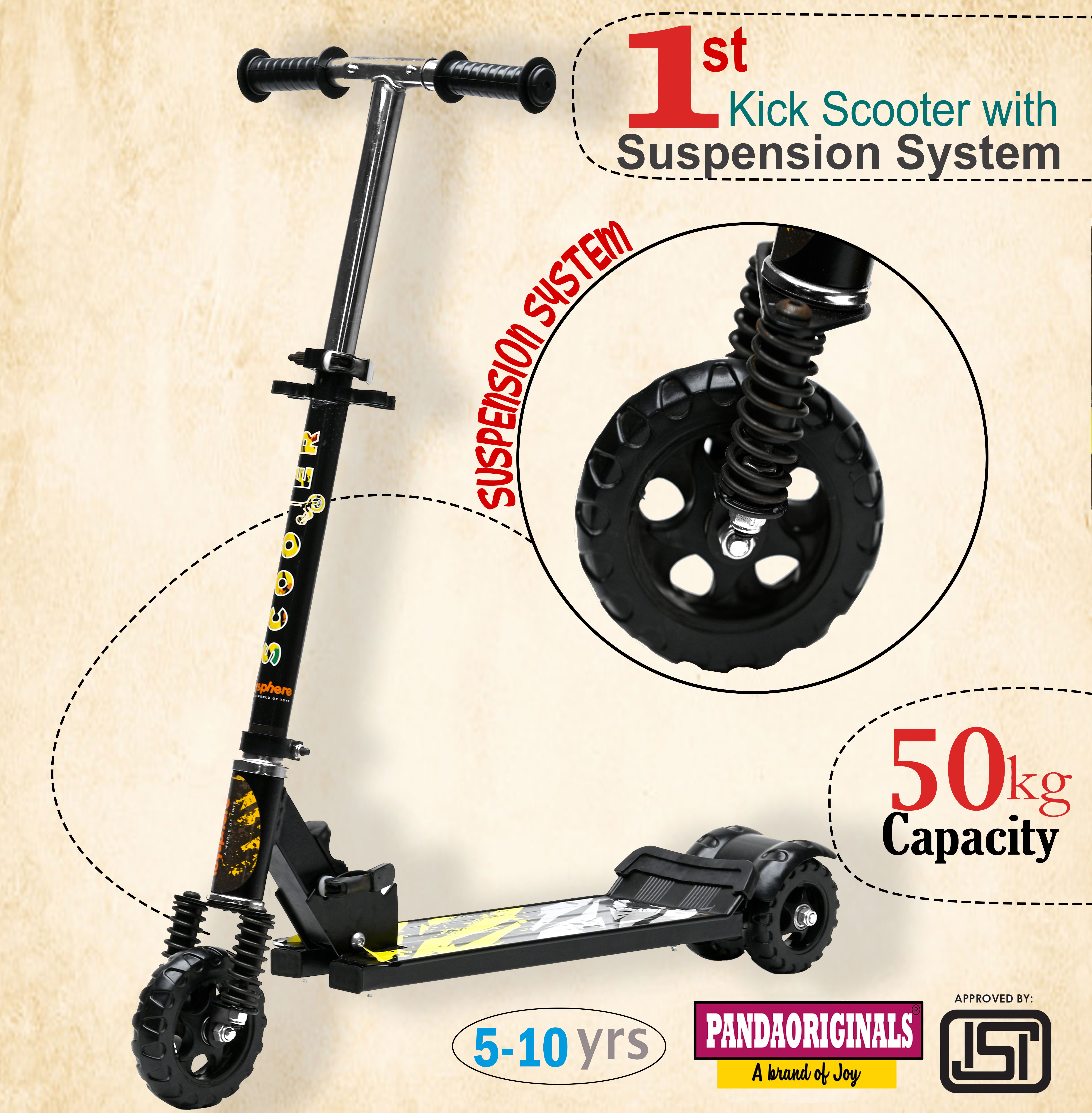 Steel Foldable Trike & Height Adjustable | WEIGHT : 50 KG | AGE 5-10 YRS Tricycle