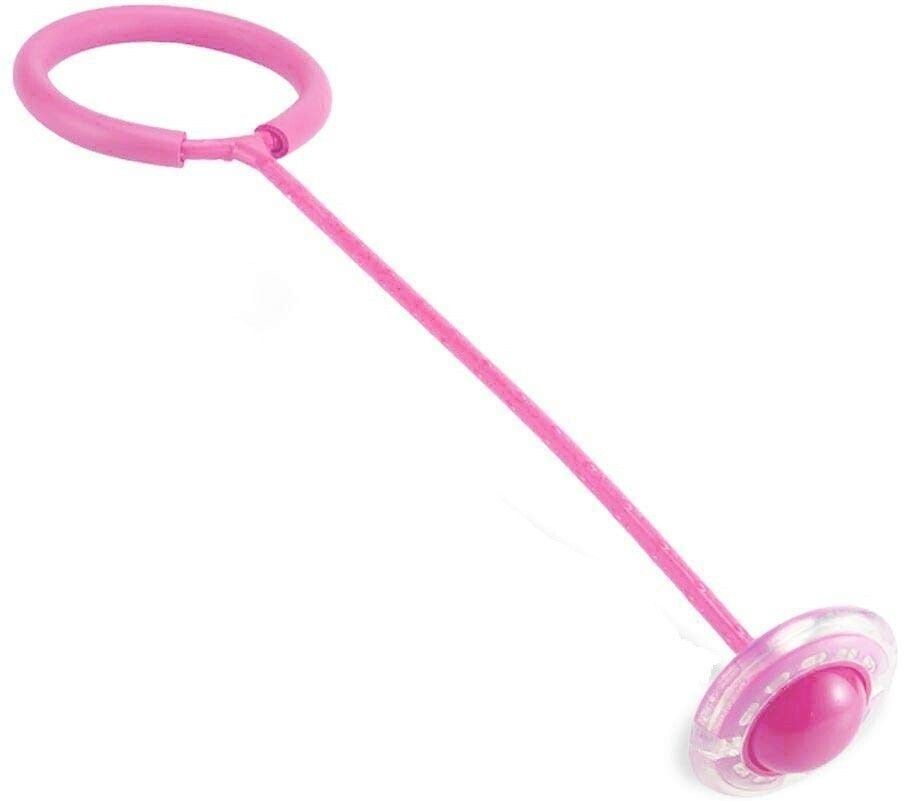 iris Skip Ball, Jump Ropes, Ankle Skip One-Legged Pink Jumping Ring-picture-2