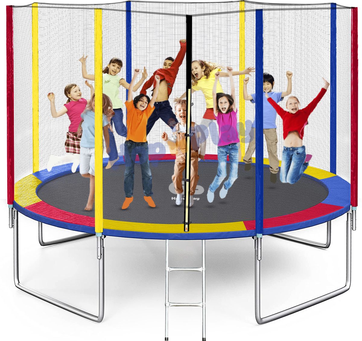 14 Feet GS Jumping Heavy Duty Jhula Trampoline with Net for Kids, Indoor Outdoor