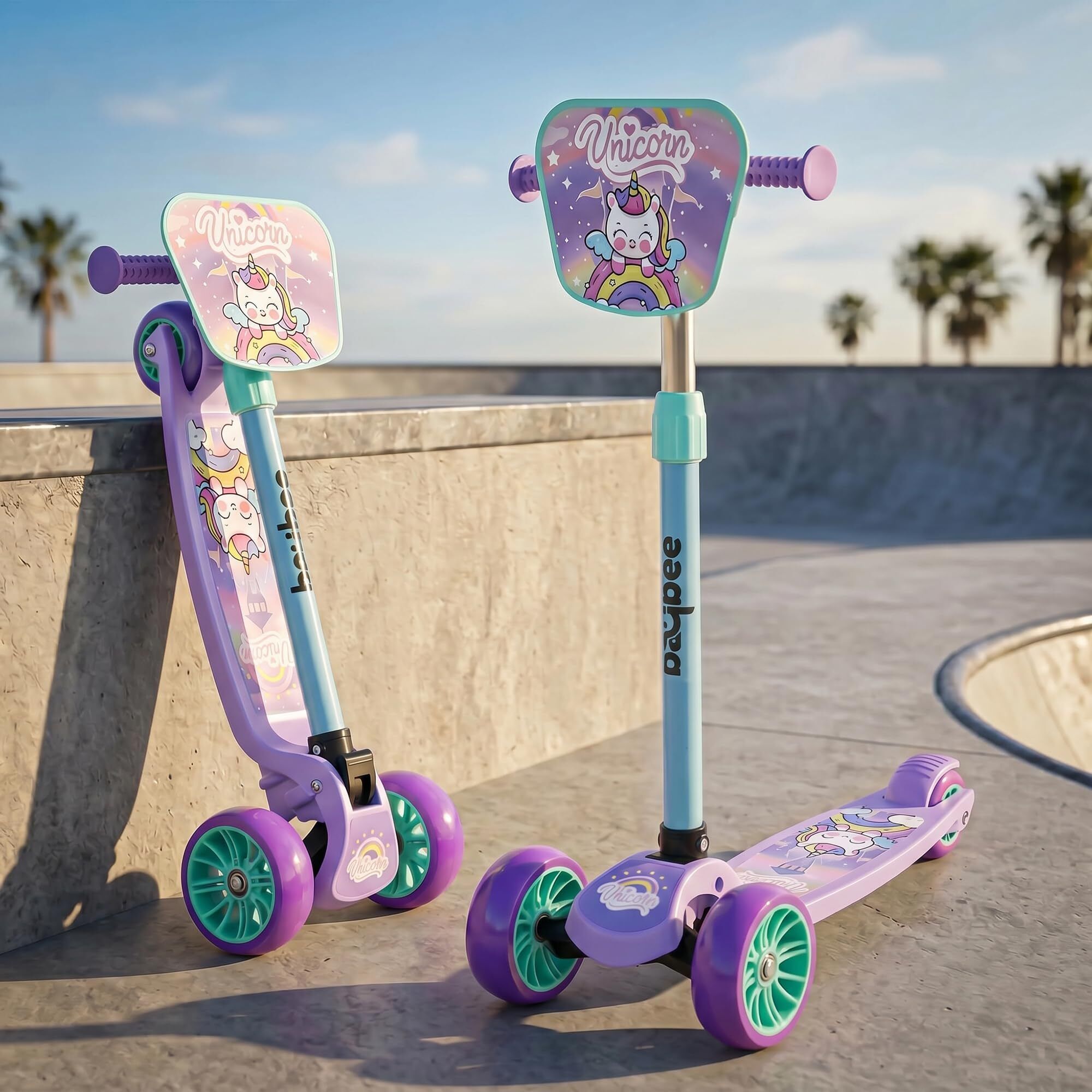 baybee Baby Kick Scooter for Kids Foldable 3 Wheel Skate Scooter for 2+ Years-picture-33