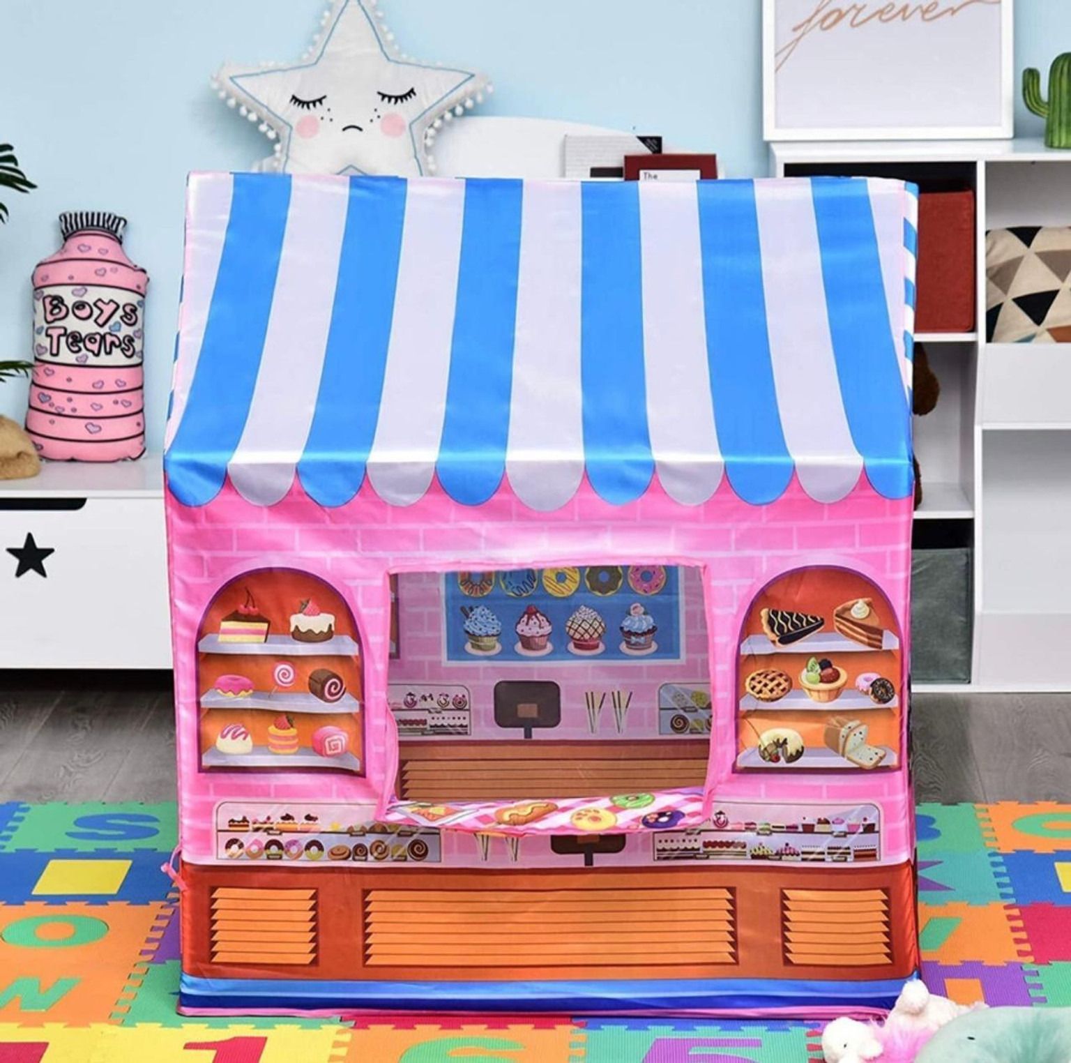 Kids Play House Tent Blue Tent - For Home-image-27