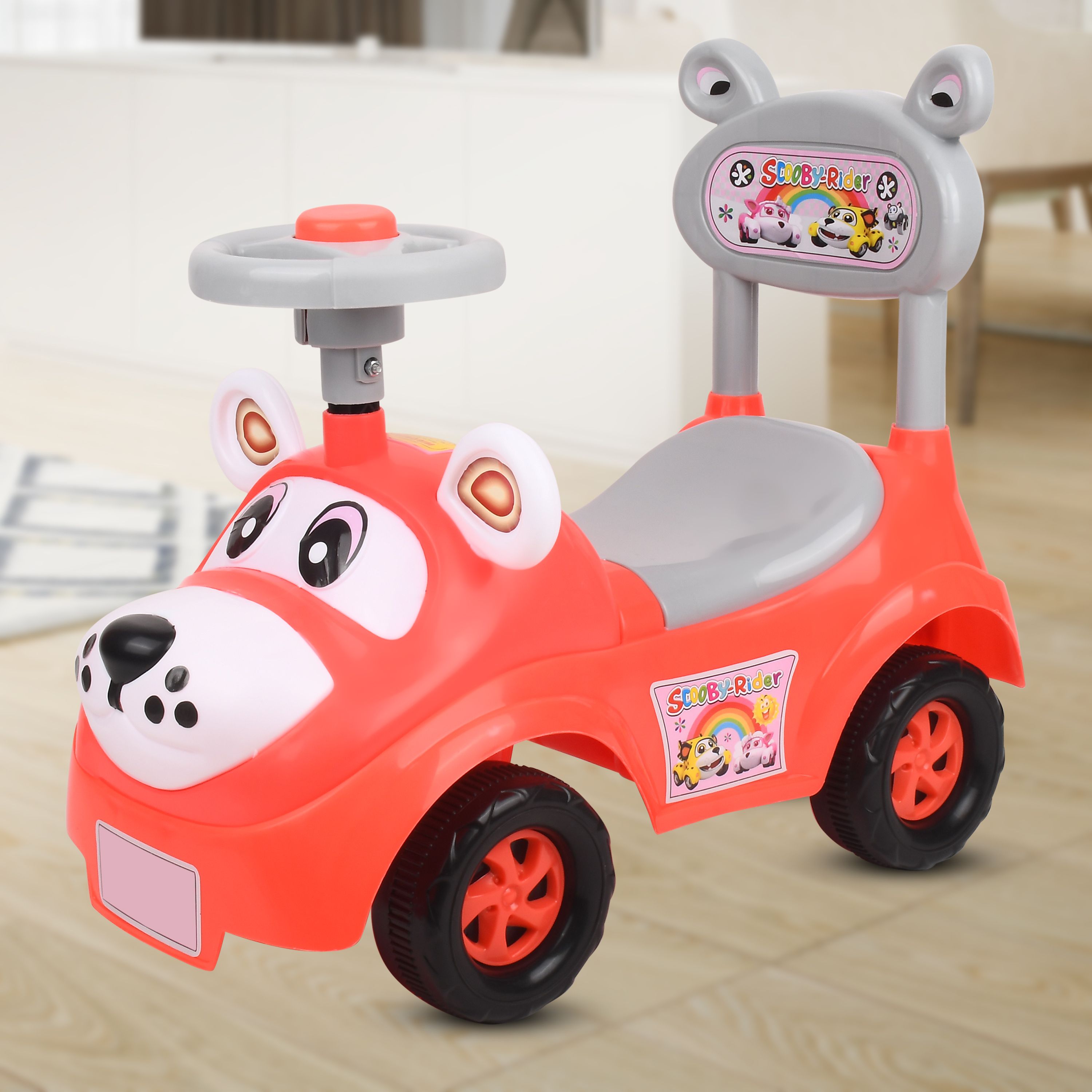 PREMIUM KIDS JEEP CAR FOR 1 TO 2 YEAR KIDS ONLY, LIGHT & MUSIC WITH BACK REST Jeep Non Battery Operated Ride On-image-9