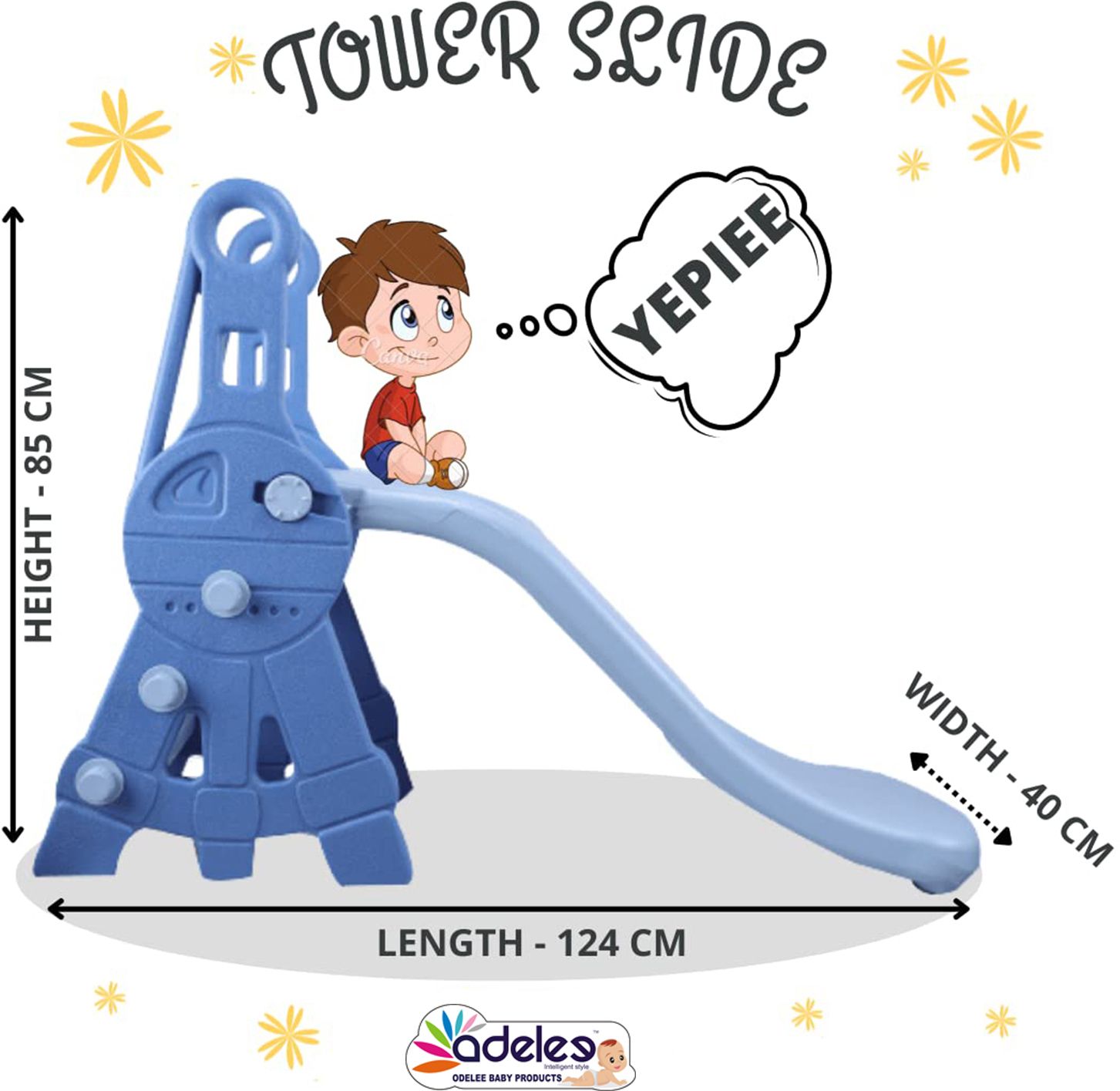 Tower Slide ,Garden Sliding for Baby 1to7 Yrs-Best Birthday Gift