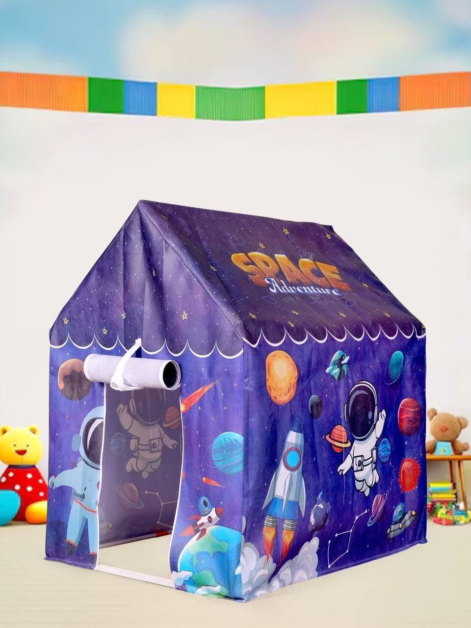 Space Theme Kids Play Tent House (90x81x62) CM.-image-48