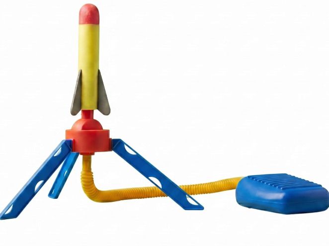 Air Powered Foam Rocket Launcher - 3 Foam Rockets Outdoor Kids Toy-image-13