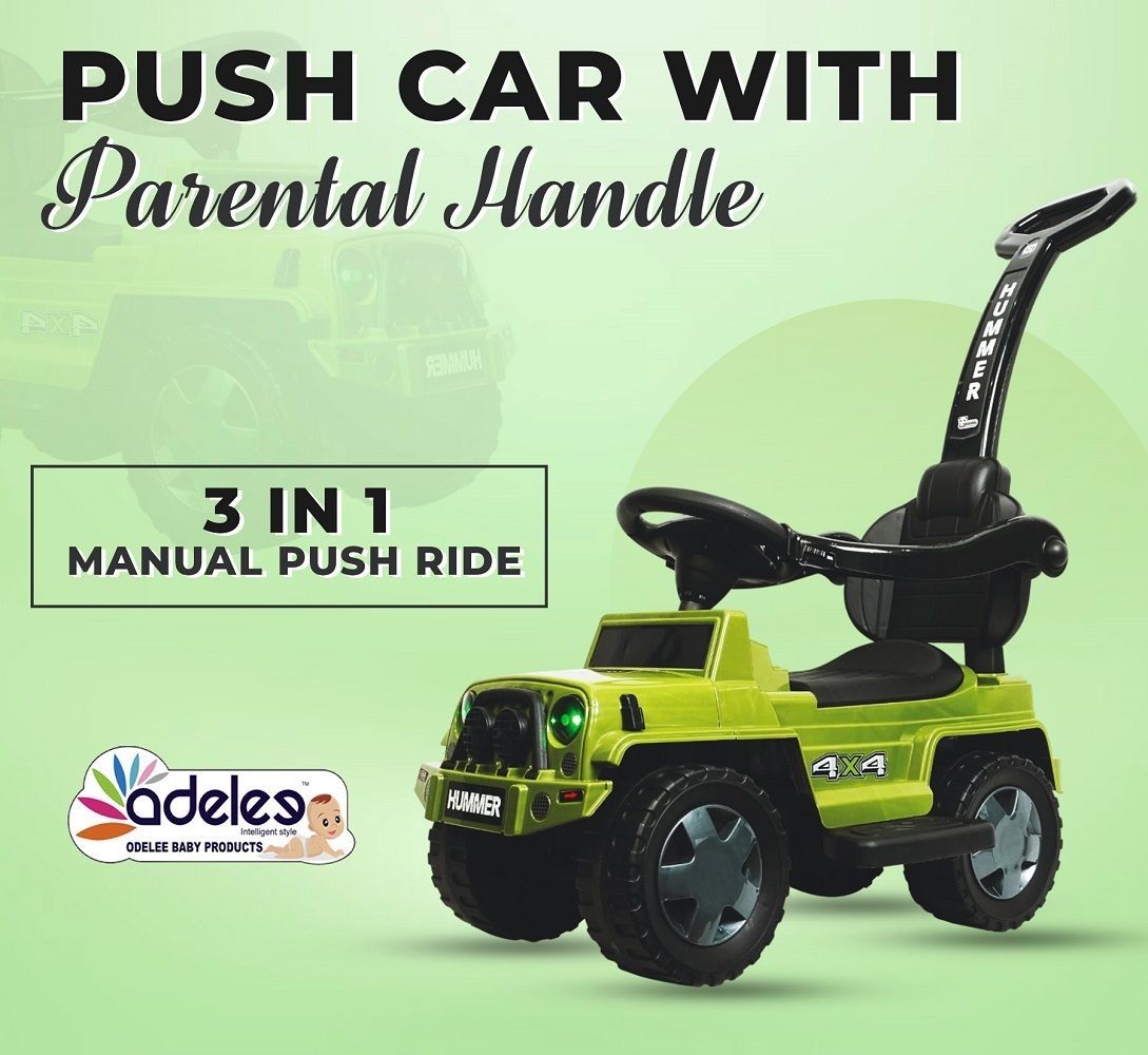 odelee 3 In 1 Manual Push Ride On Hummer Plus Car For Unisex Kids-picture-11