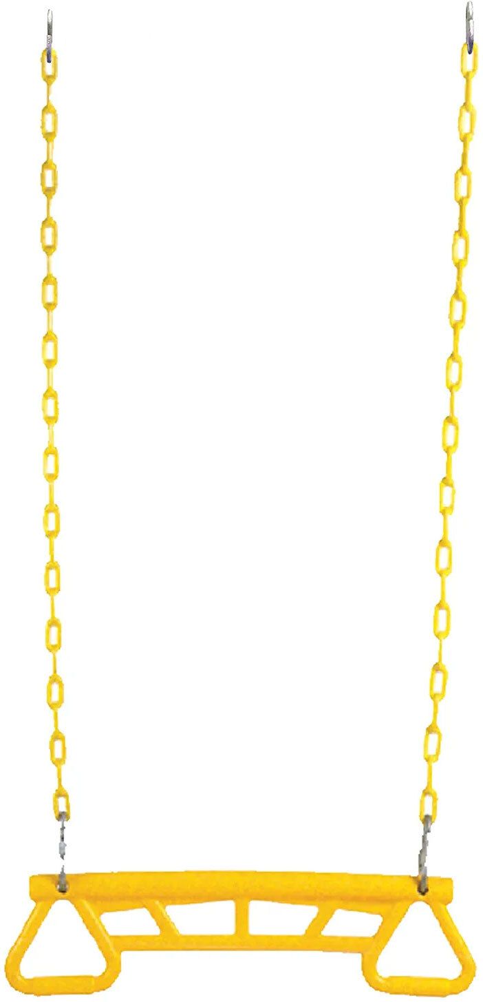 Trapeze Bar Gym Rings Plastic Coated Chains Ninja Monkey Bars for Kids & Adults-image-31